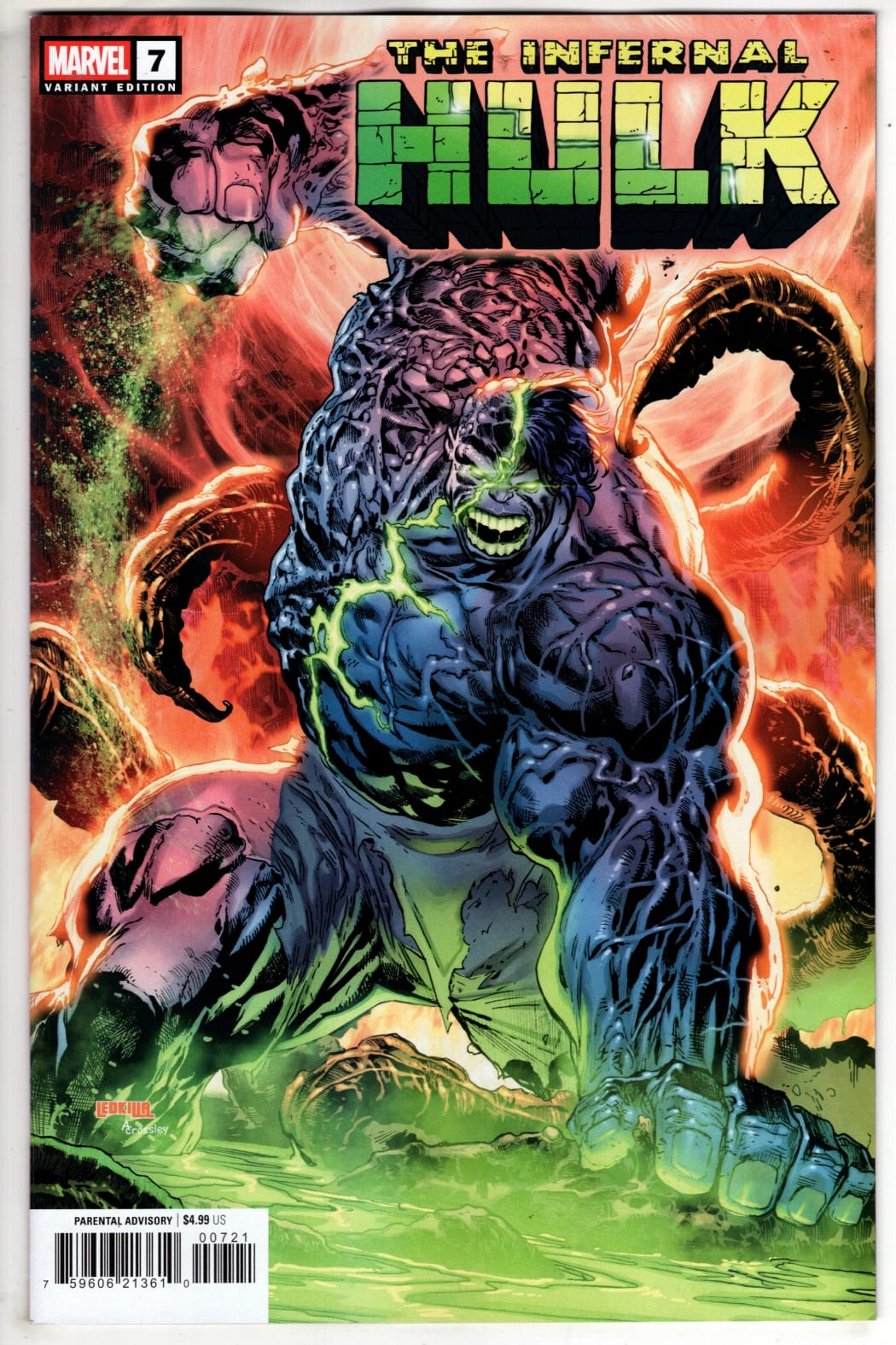 Marvel NEW NEXT WEEK INFERNAL HULK #7 KEN LASHLEY VARIANT (VF/NM)