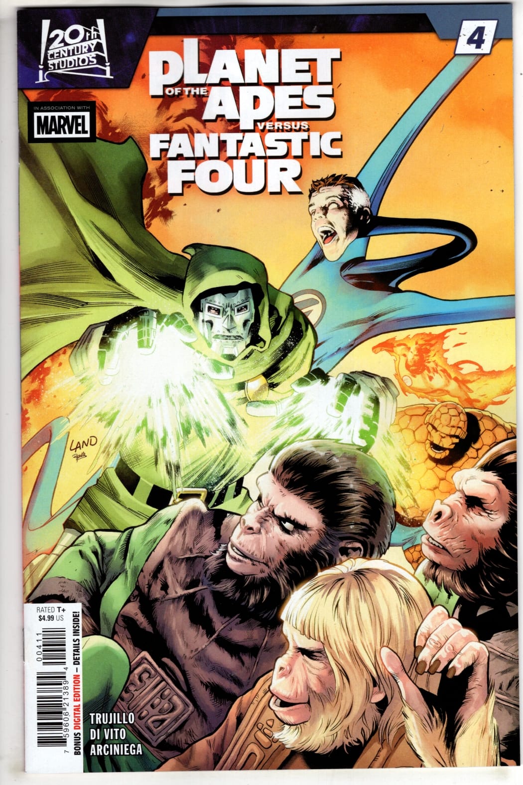 Marvel NEW NEXT WEEK PLANET OF THE APES VS. FANTASTIC FOUR #4 (VF/NM)