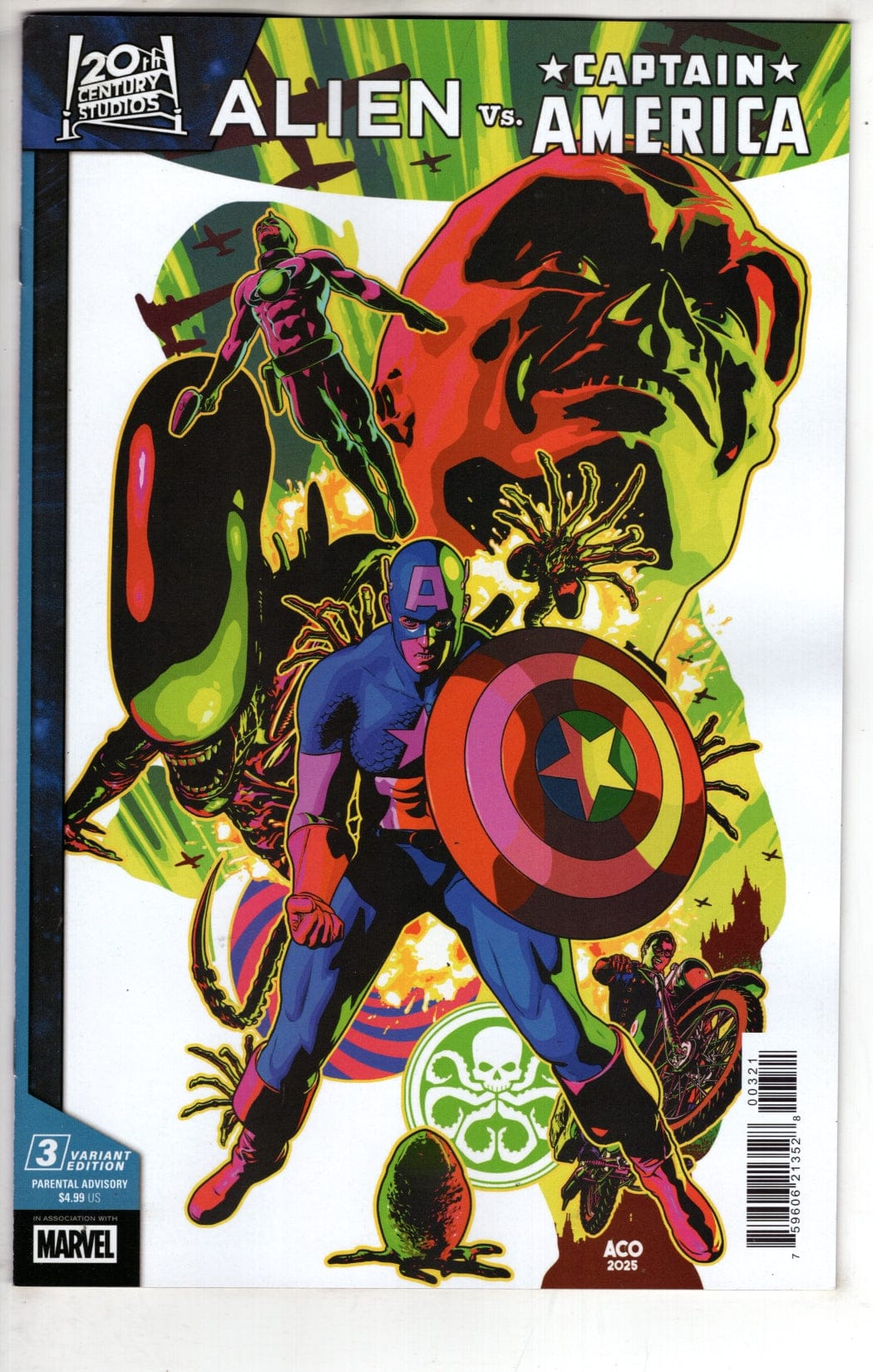 Marvel NEW THIS WEEK ALIEN VS. CAPTAIN AMERICA #3 ACO VARIANT (VF/NM)