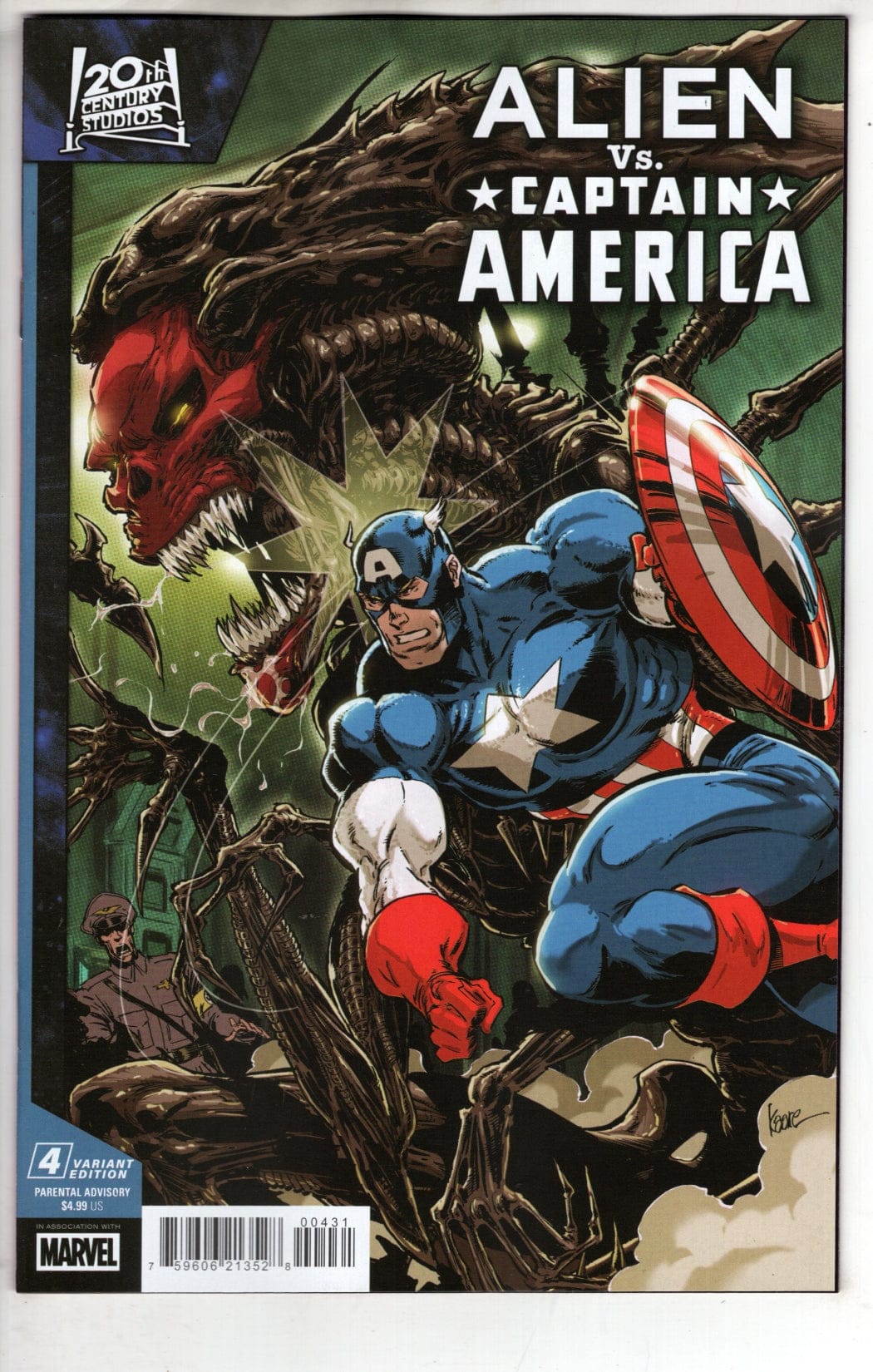 Marvel NEW THIS WEEK ALIEN VS. CAPTAIN AMERICA #4 KAARE ANDREWS VARIANT (VF/NM)