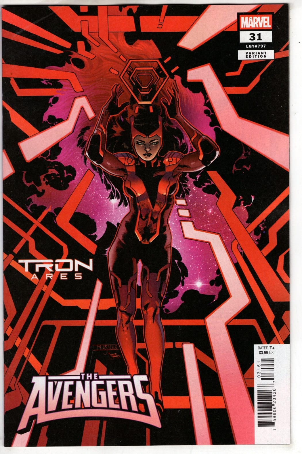 Marvel NEW THIS WEEK AVENGERS #31 MAHMUD ASRAR TRON: ARES VARIANT