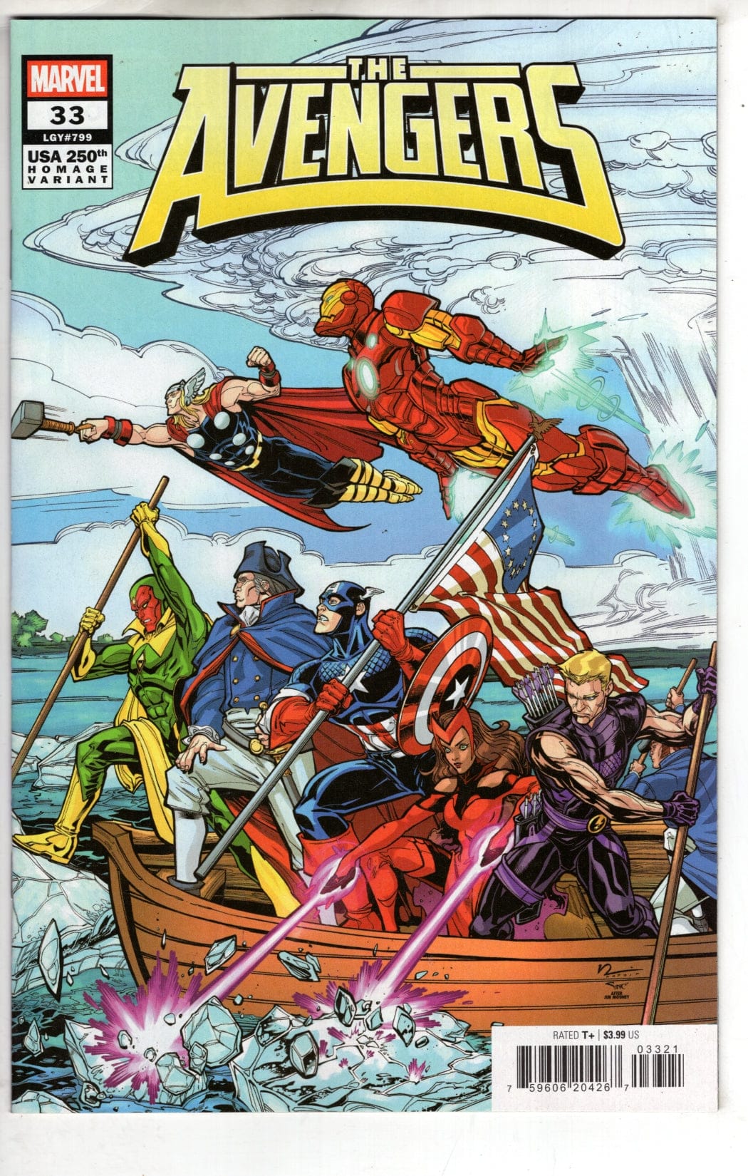 Marvel NEW THIS WEEK AVENGERS #33 CHAD HARDIN 250TH HOMAGE VARIANT