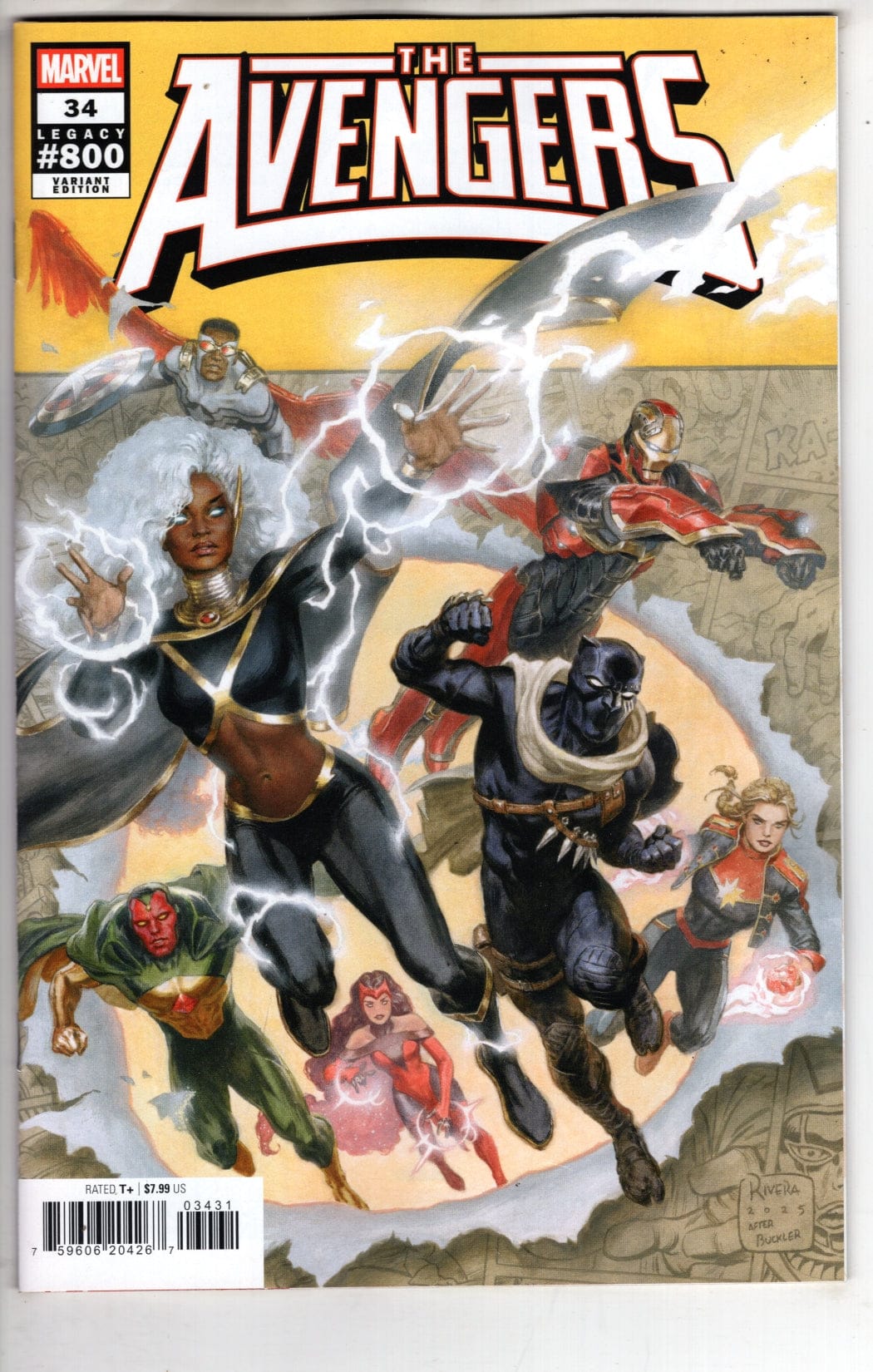 Marvel NEW THIS WEEK AVENGERS #34 PAOLO RIVERA HOMAGE VARIANT (VF/NM)