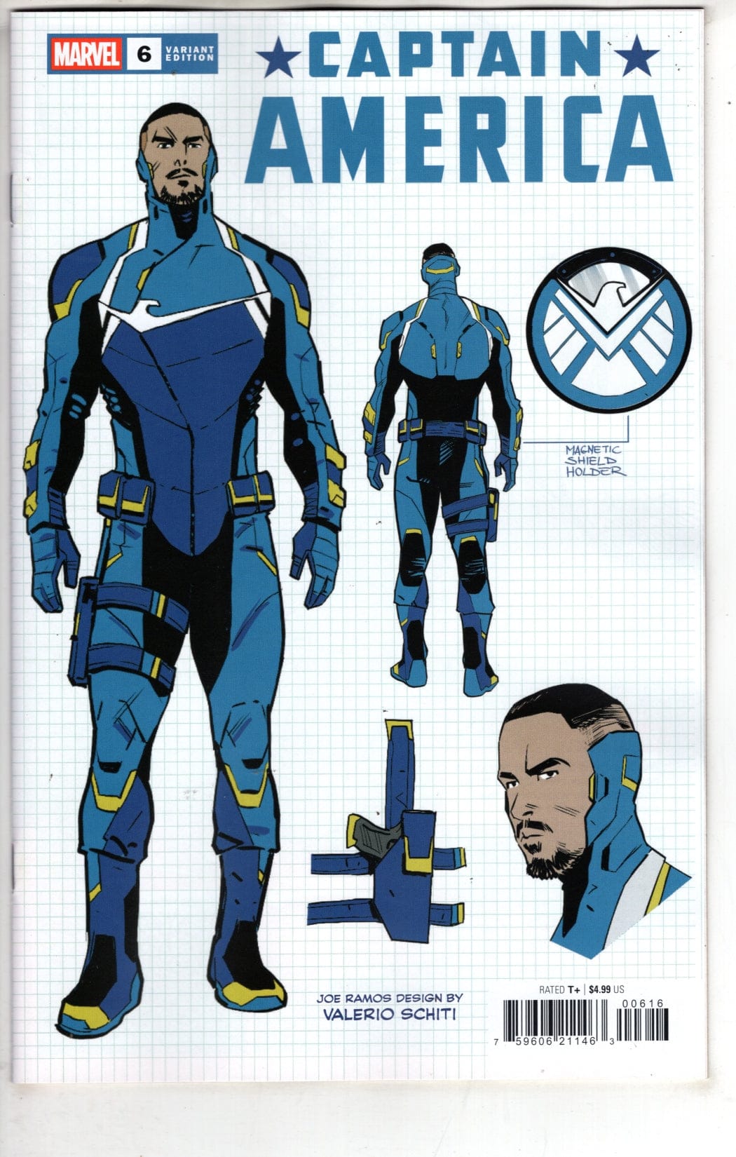Marvel NEW THIS WEEK CAPTAIN AMERICA #6 VALERIO SCHITI DESIGN VARIANT (VF/NM)