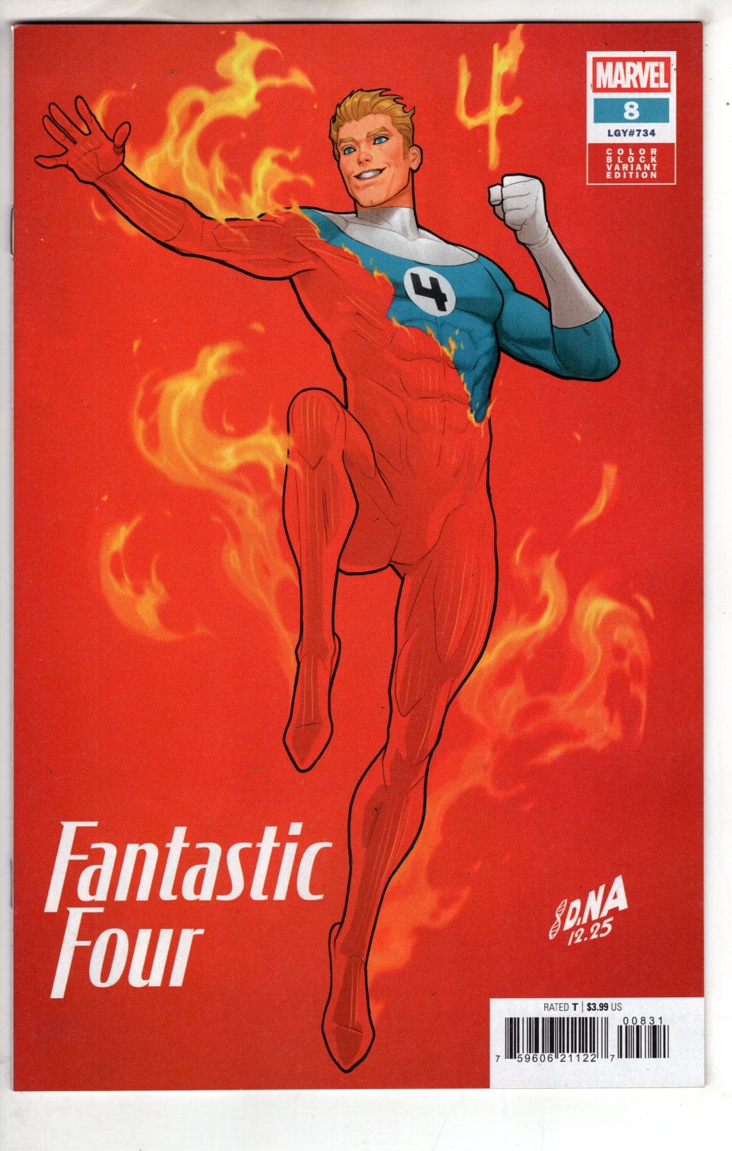 Marvel NEW THIS WEEK FANTASTIC FOUR #8 DAVID NAKAYAMA COLOR BLOCK RED VARIANT (VF/NM)