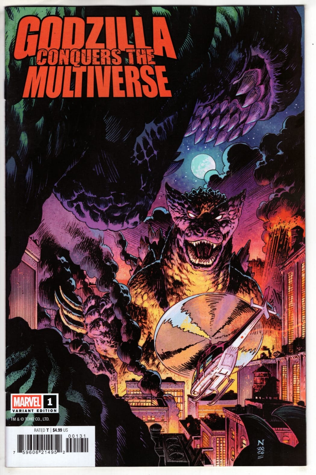 Marvel NEW THIS WEEK GODZILLA CONQUERS THE MULTIVERSE #1 NIC KLEIN HEISEI GODZILLA VARIANT (VF/NM)