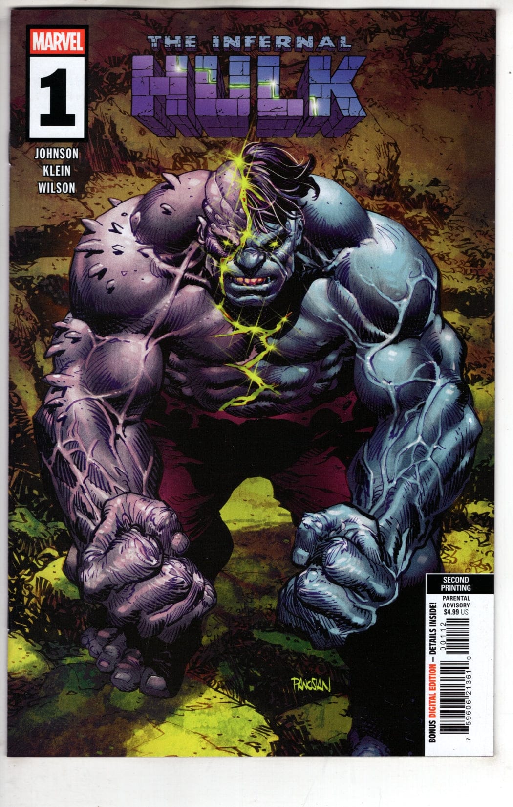 Marvel NEW THIS WEEK INFERNAL HULK #1 DAN PANOSIAN 2ND PRINTING VARIANT (VF/NM)