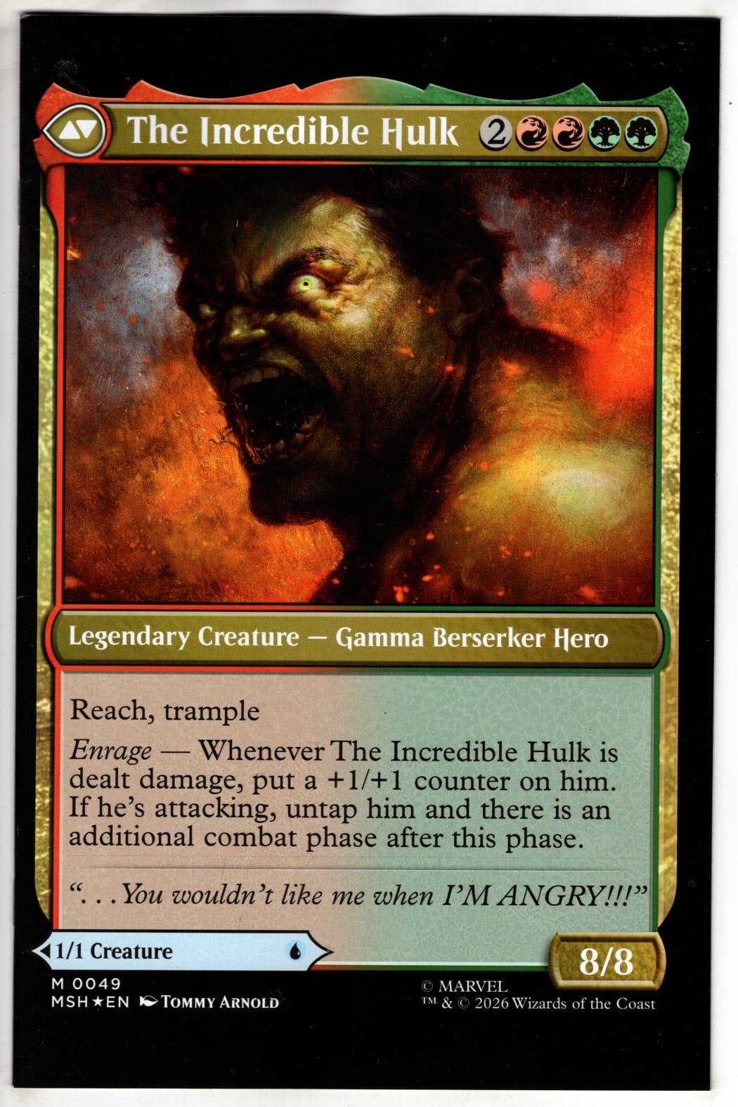Marvel NEW THIS WEEK INFERNAL HULK #8 TBD ARTIST MAGIC: THE GATHERING VARIANT (VF/NM)