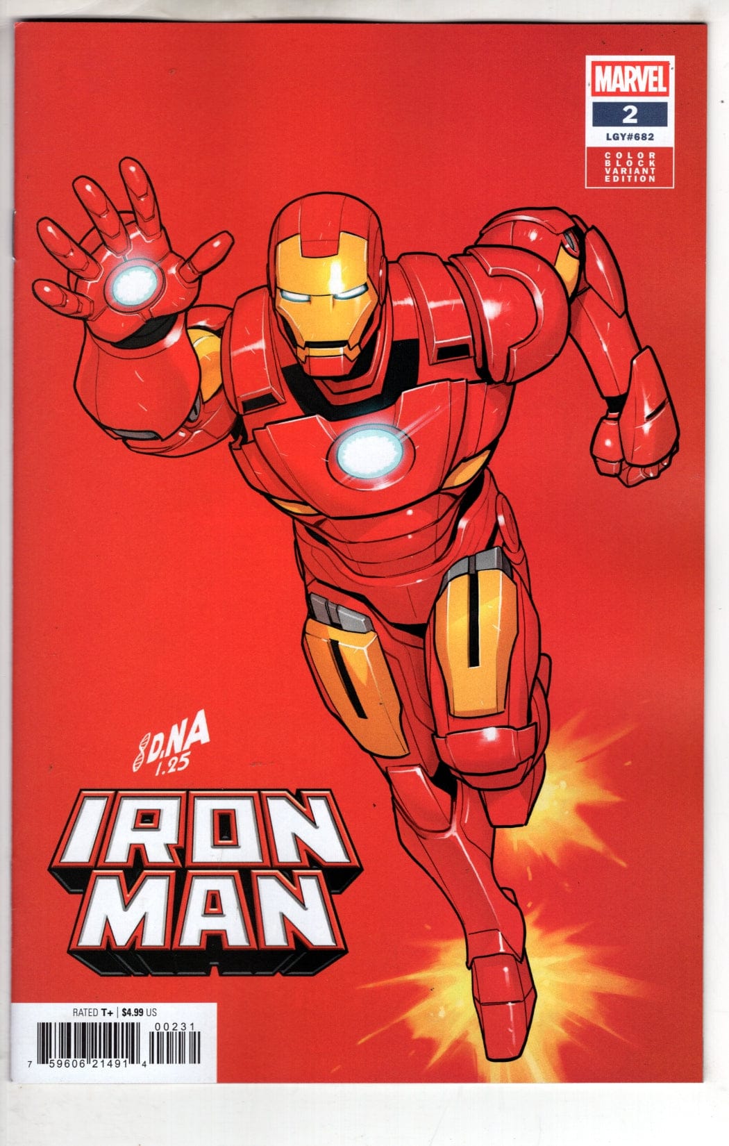 Marvel NEW THIS WEEK IRON MAN #2 DAVID NAKAYAMA COLOR BLOCK RED VARIANT (VF/NM)