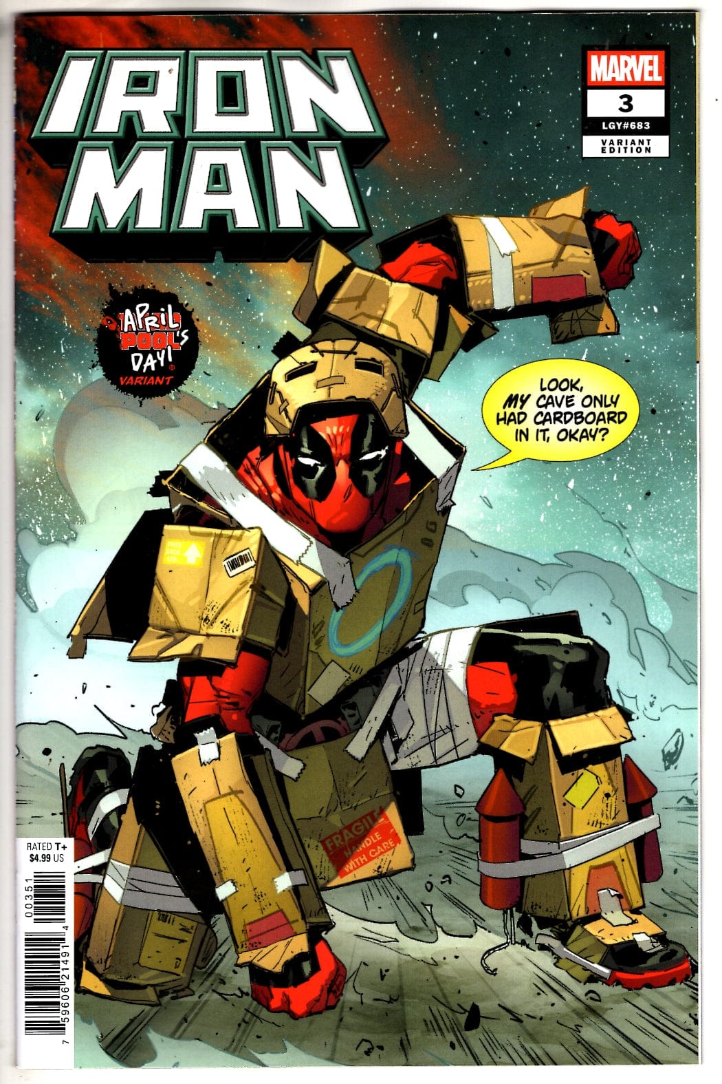 Marvel NEW THIS WEEK IRON MAN #3 MATTEO LOLLI APRIL POOL'S DAY VARIANT (VF/NM)