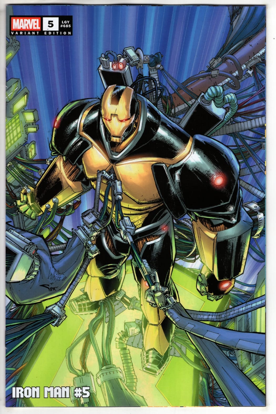 Marvel NEW THIS WEEK IRON MAN #5 WHILCE PORTACIO ADVANCED IRON MAN VARIANT (VF/NM)