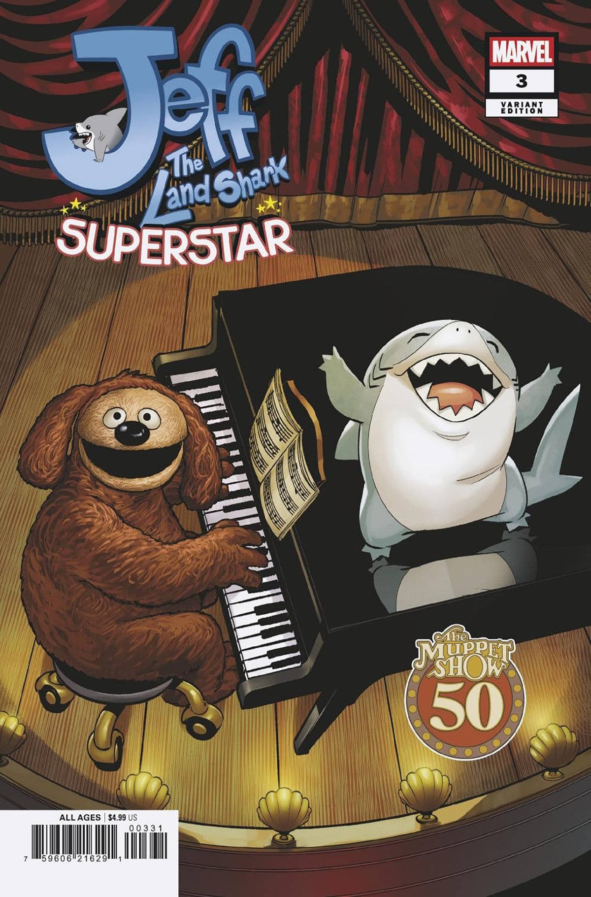 Marvel NEW THIS WEEK JEFF THE LAND SHARK: SUPERSTAR #3 MATTEO LOLLI MUPPETS VARIANT (VF/NM)