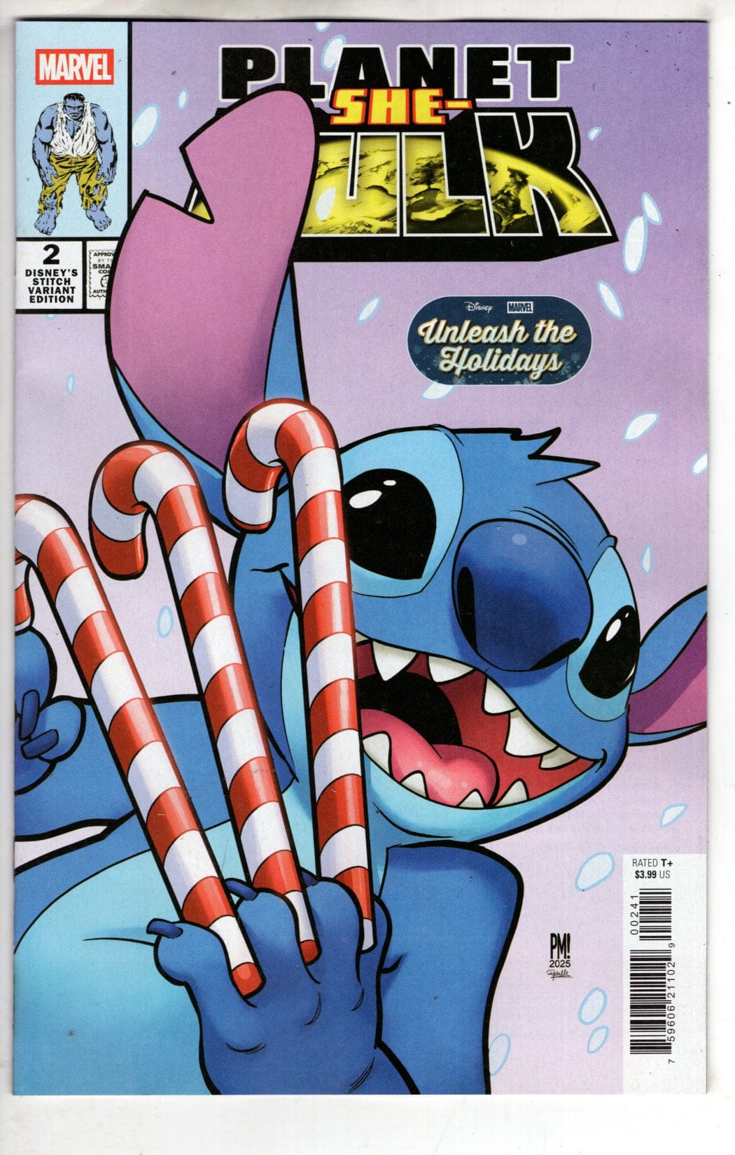 Marvel NEW THIS WEEK PLANET SHE-HULK #2 PACO MEDINA DISNEY STITCH UNLEASH THE HOLIDAYS VARIANT