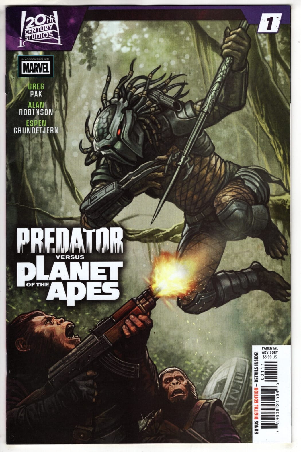 Marvel NEW THIS WEEK PREDATOR VS. THE PLANET OF THE APES #1 (VF/NM)
