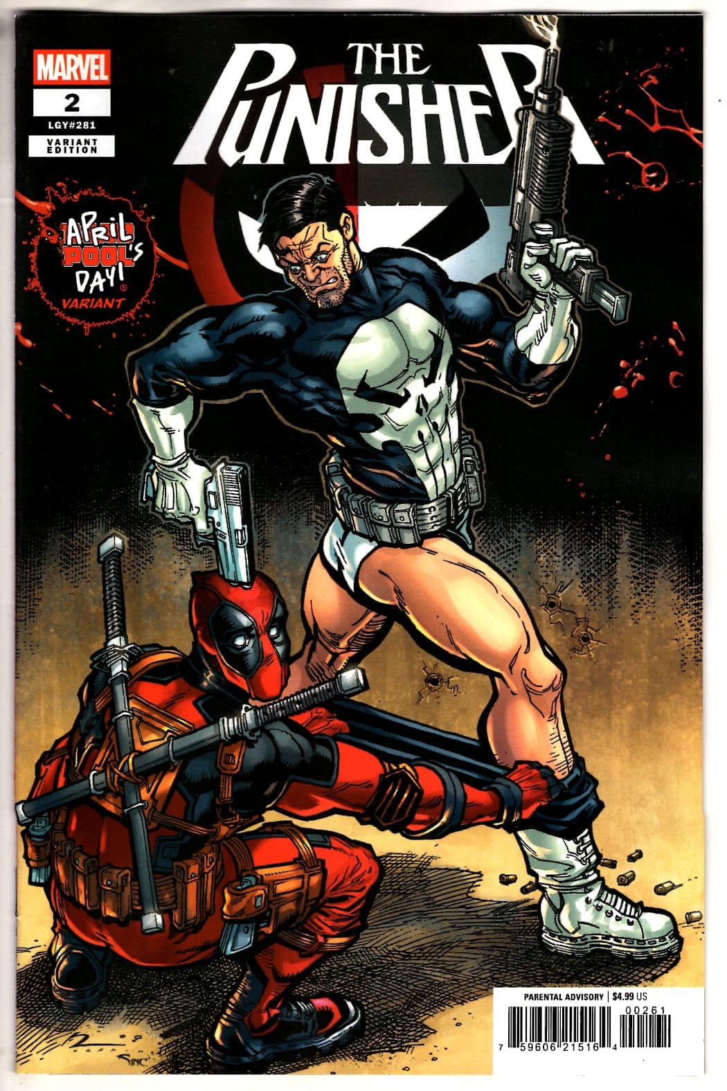 Marvel NEW THIS WEEK PUNISHER #2 CHAD HARDIN APRIL POOL'S DAY VARIANT (VF/NM)