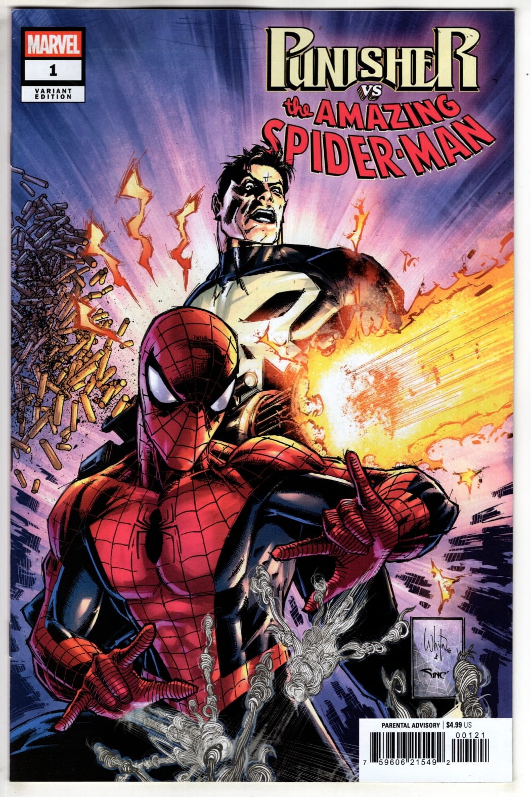 Marvel NEW THIS WEEK PUNISHER VS. SPIDER-MAN #1 WHILCE PORTACIO VARIANT (VF/NM)
