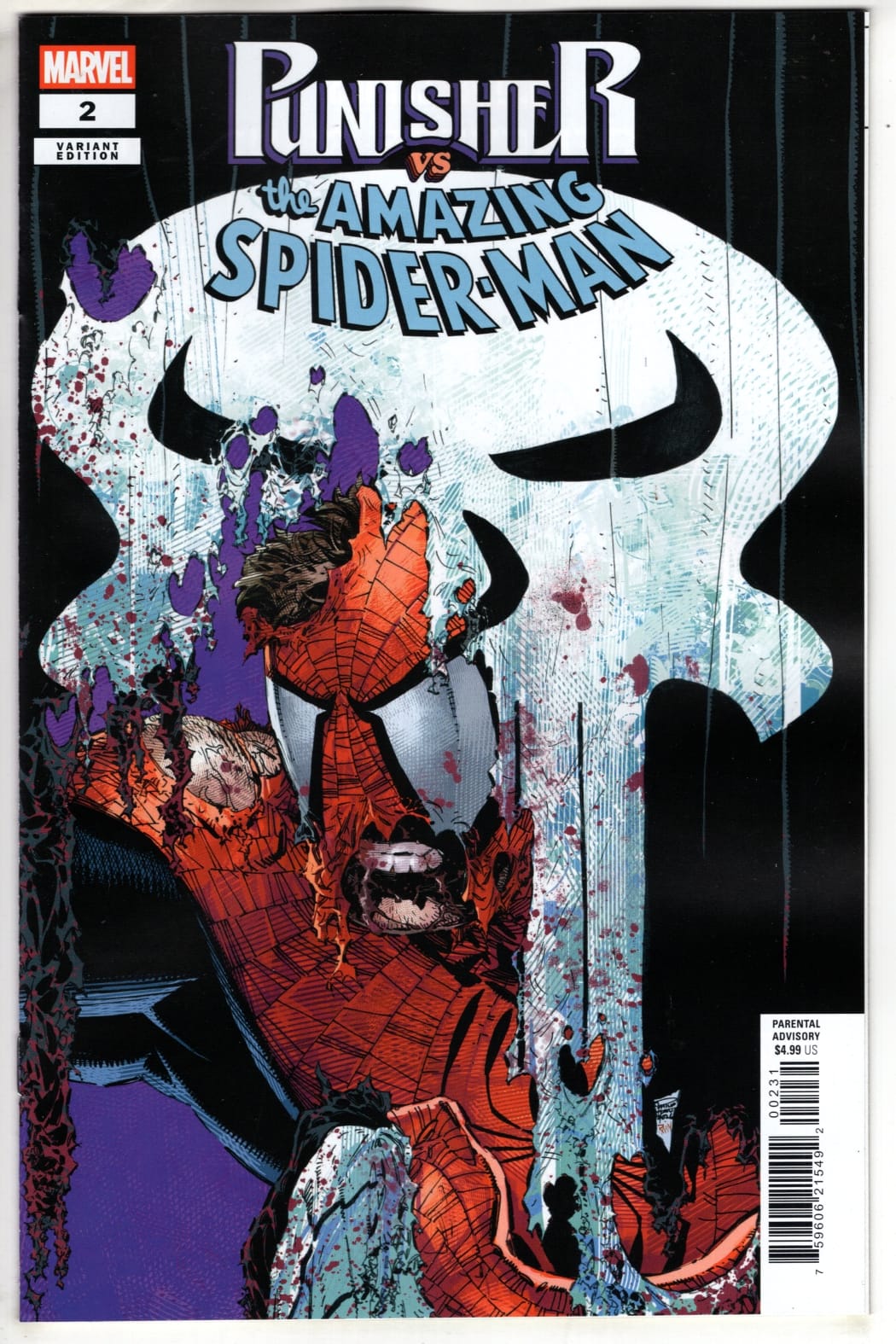 MARVEL NEW THIS WEEK PUNISHER VS. SPIDER-MAN #2 PHILIP TAN VARIANT (VF/NM)