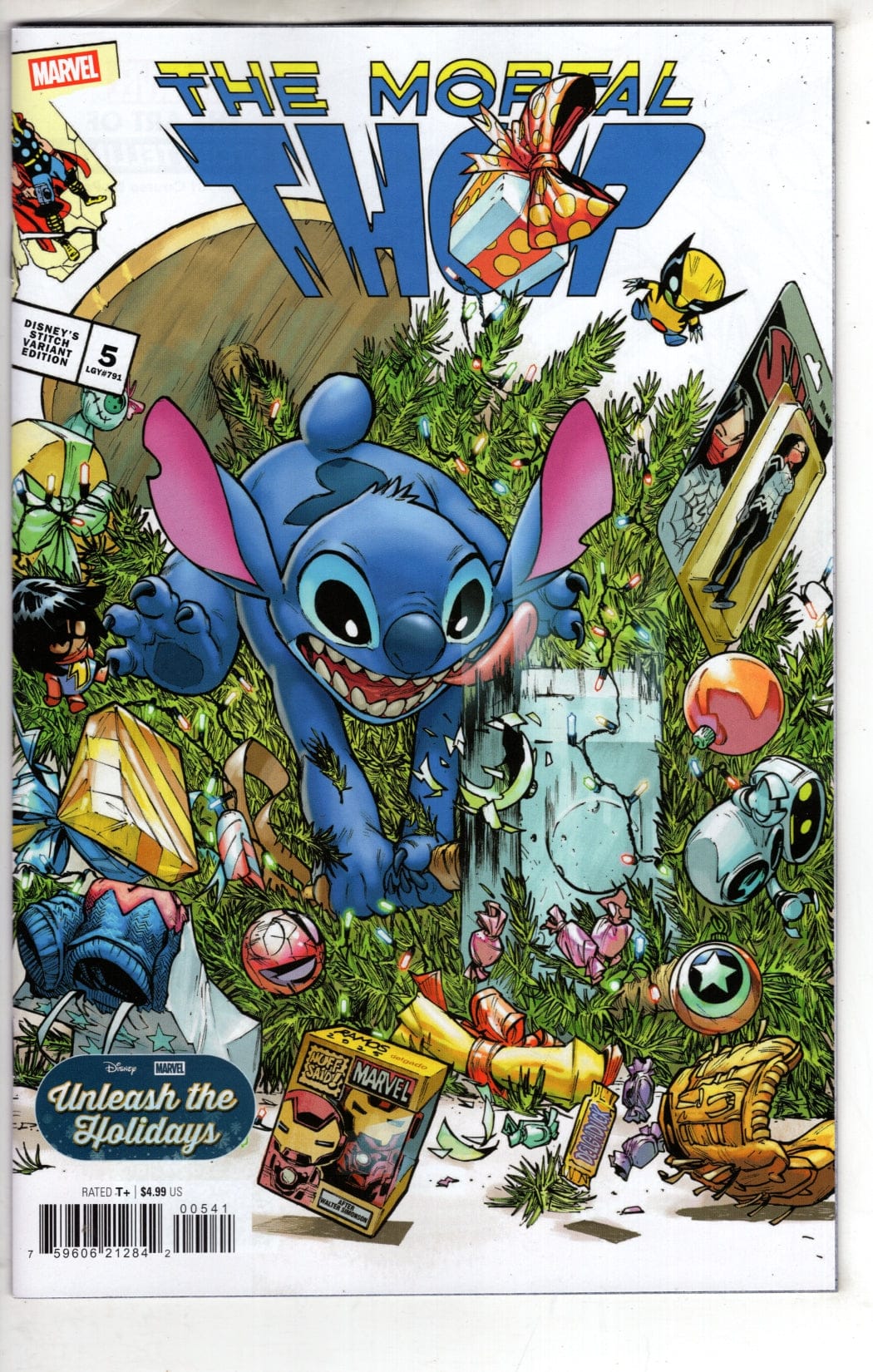 Marvel NEW THIS WEEK THOR #5 HUMBERTO RAMOS DISNEY STITCH UNLEASH THE HOLIDAYS VARIANT