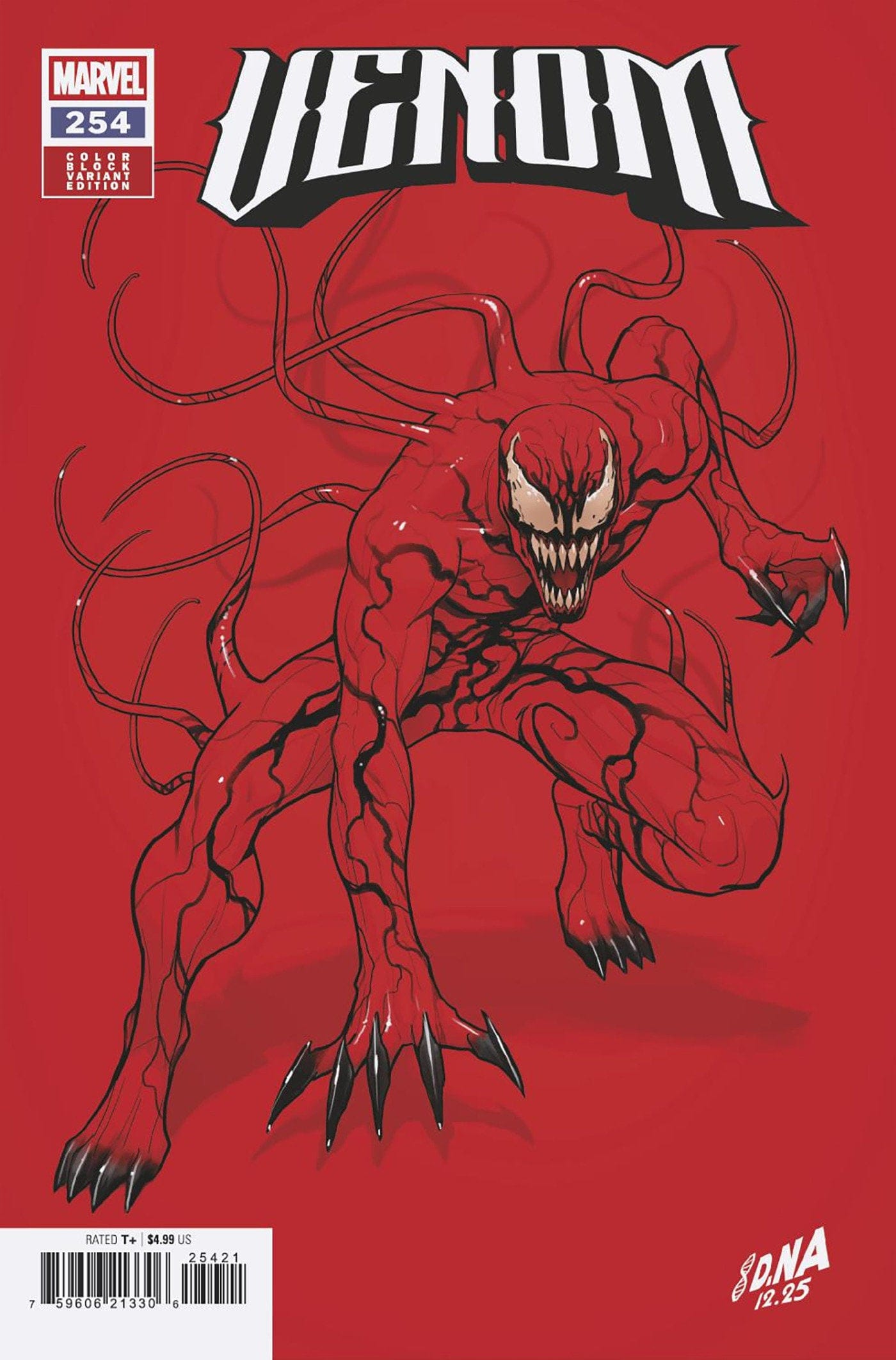 Marvel NEW THIS WEEK VENOM #254 DAVID NAKAYAMA COLOR BLOCK RED VARIANT (VF/NM)