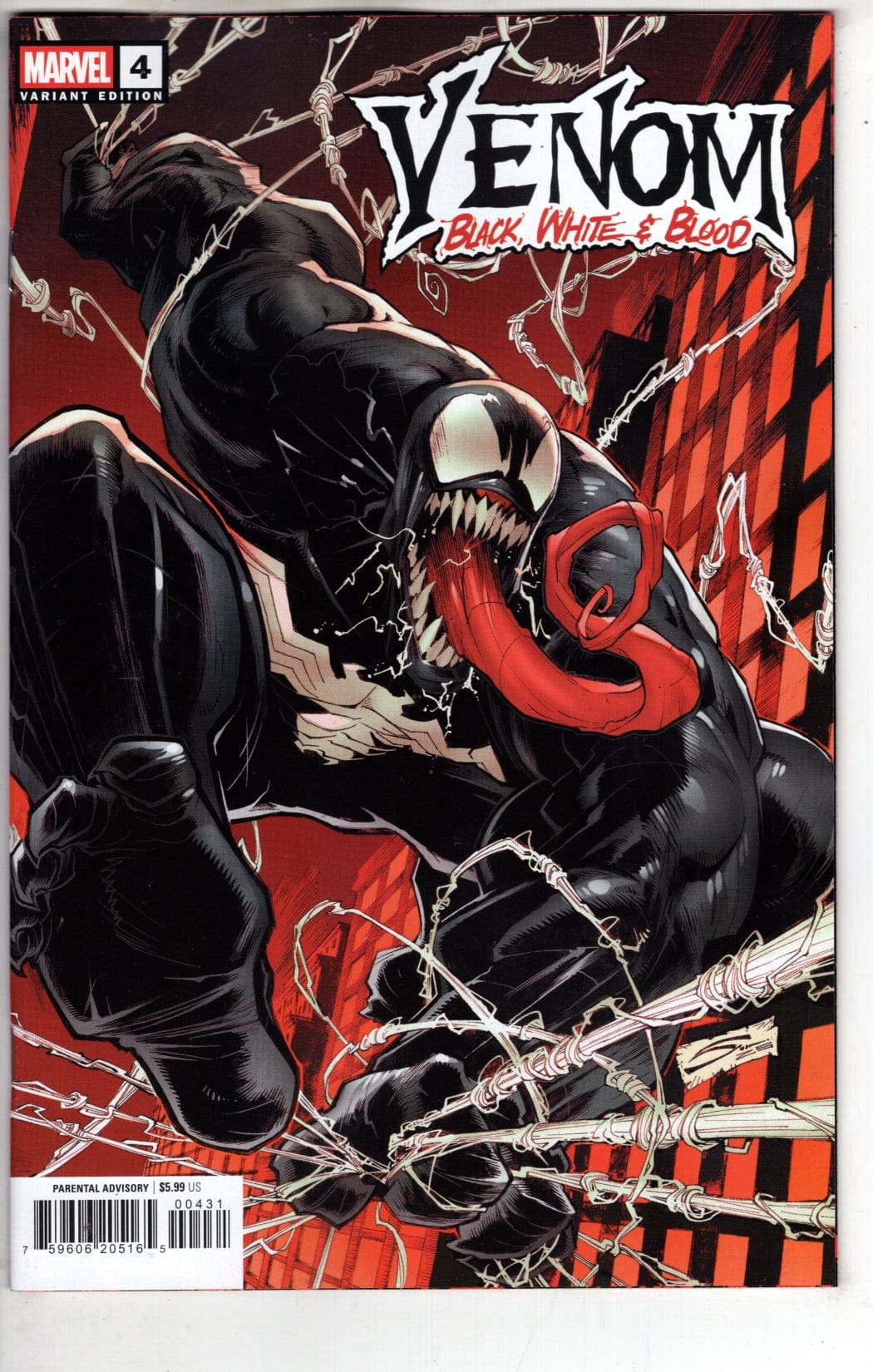 Marvel NEW THIS WEEK VENOM: BLACK WHITE & BLOOD #4 GERARDO SANDOVAL VARIANT