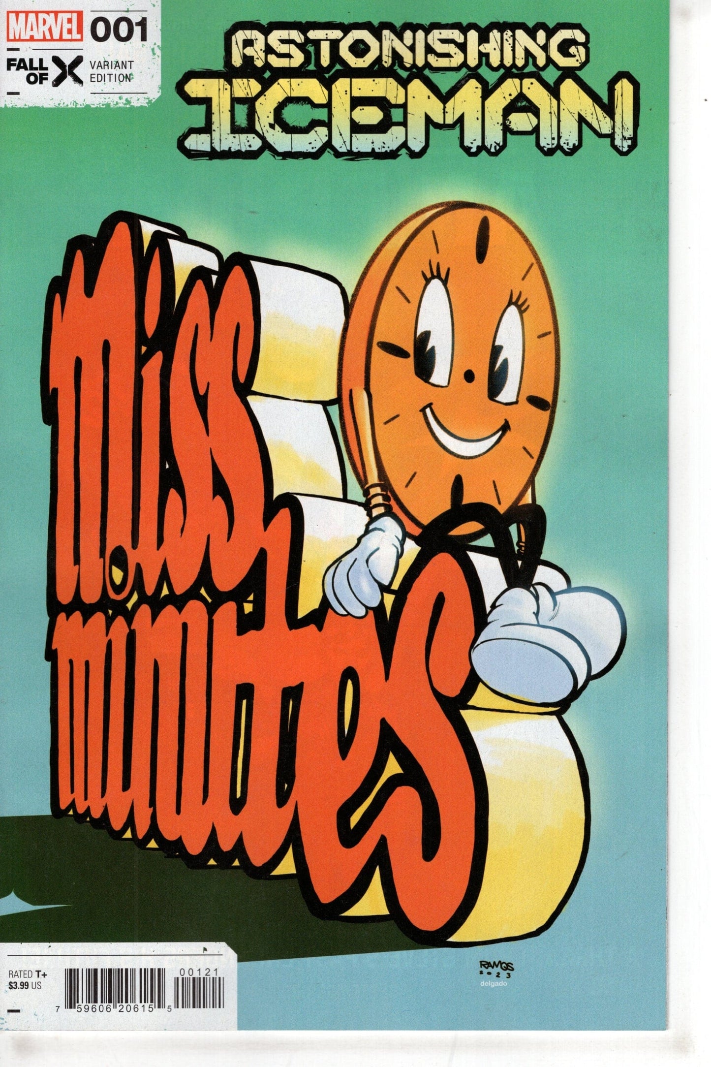 MARVEL PRH COMIC BOOK ASTONISHING ICEMAN #1 HUMBERTO RAMOS MISS MINUTES VAR