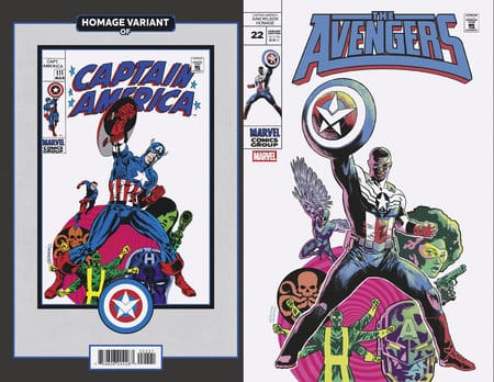MARVEL PRH COMIC BOOK AVENGERS #22 MIKE WALSH CAPTAIN AMERICA SAM WILSON HOMAGE (VF)