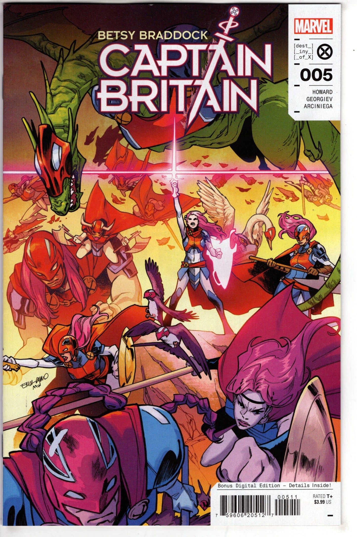 MARVEL PRH COMIC BOOK BETSY BRADDOCK CAPTAIN BRITAIN #5