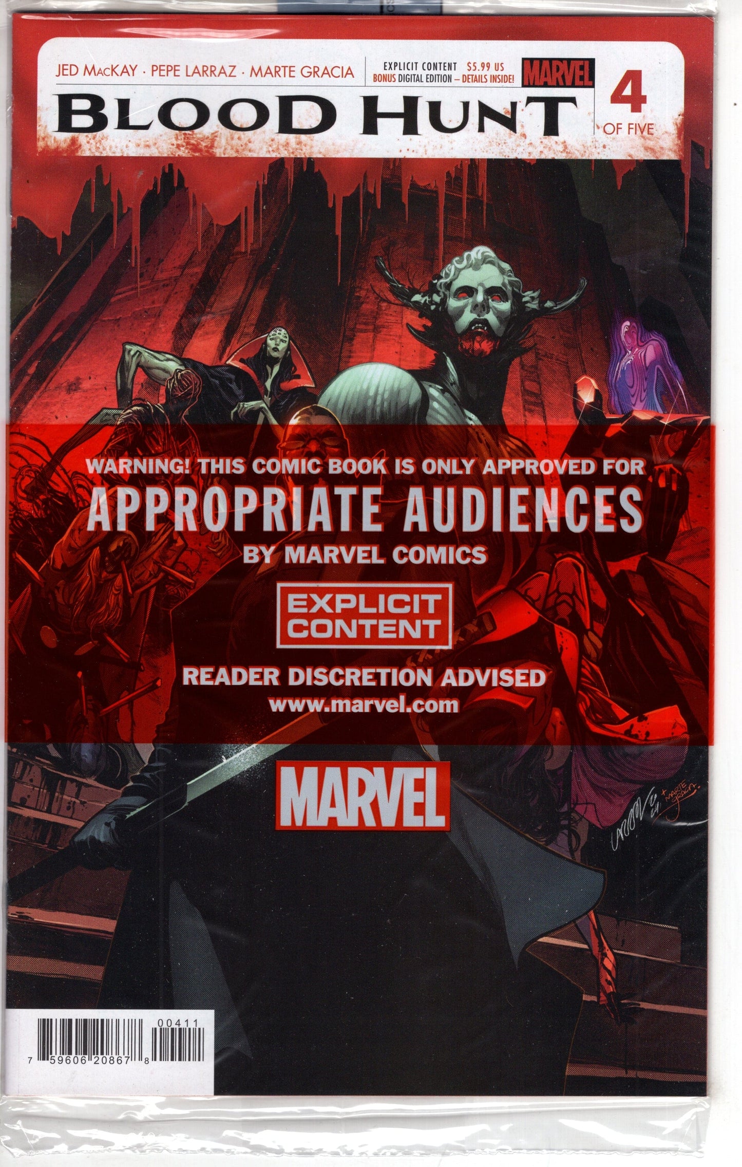 MARVEL PRH COMIC BOOK BLOOD HUNT RED BAND #4