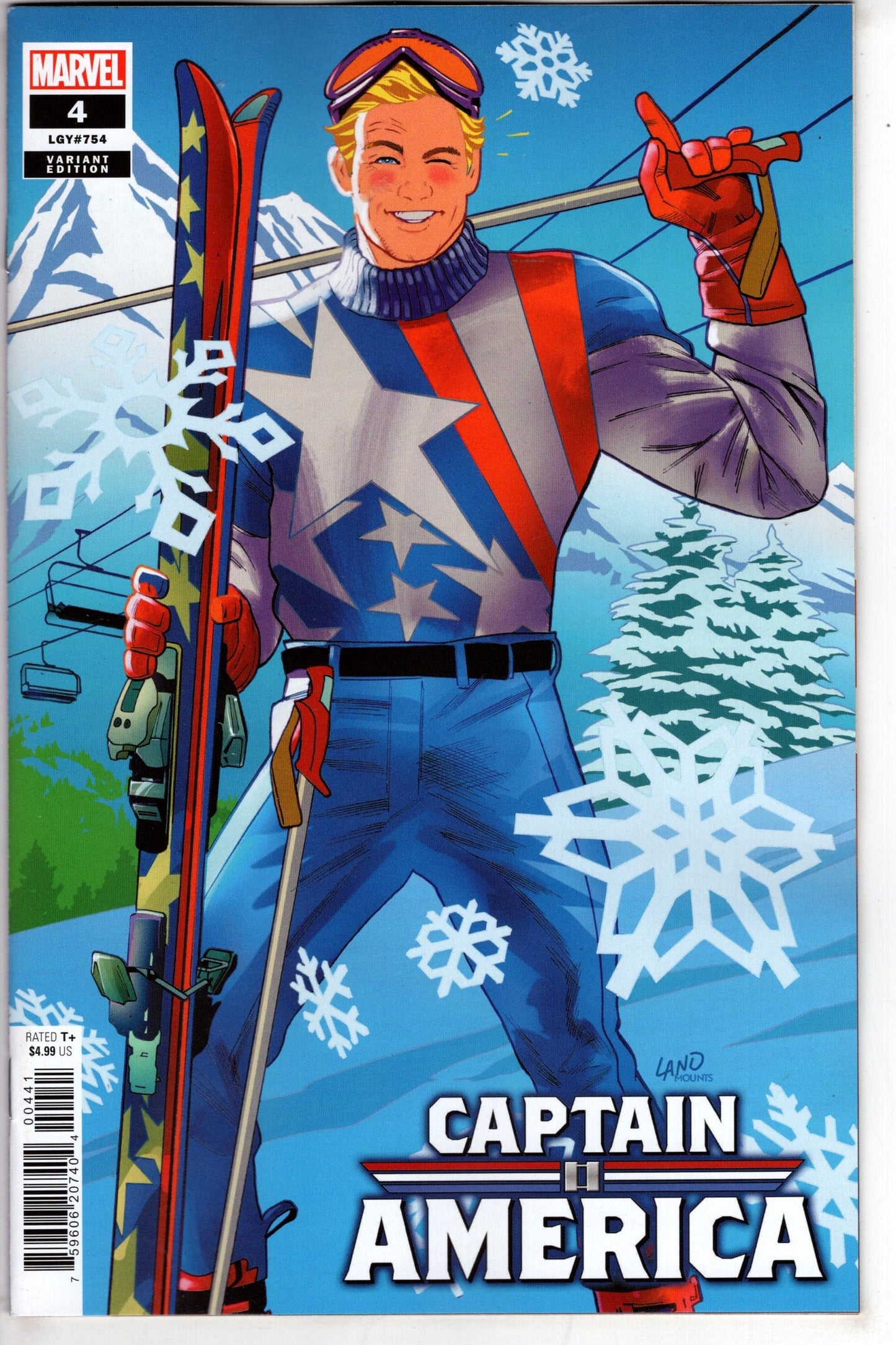 MARVEL PRH COMIC BOOK CAPTAIN AMERICA #4 GREG LAND SKI CHALET VAR