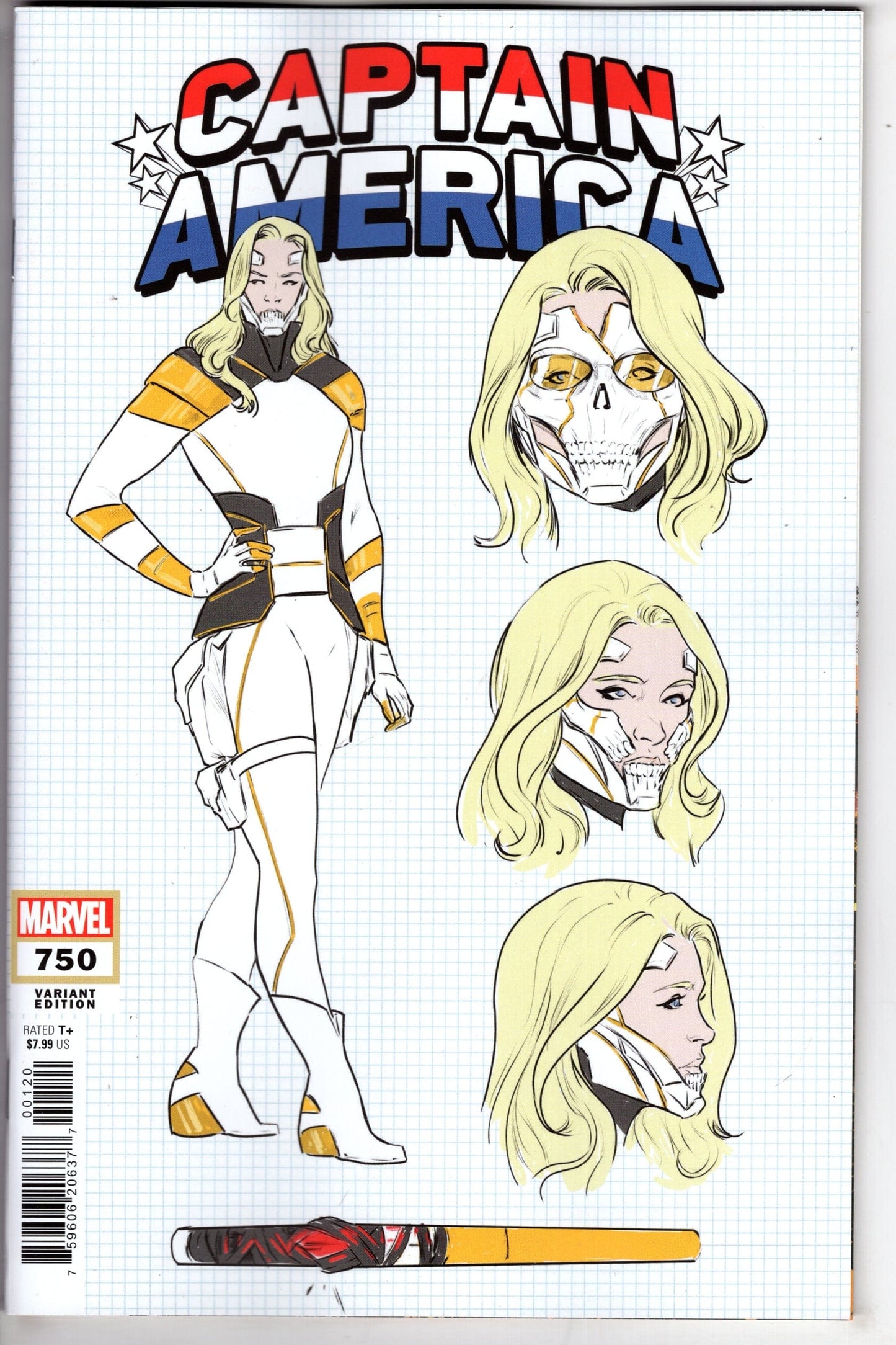 MARVEL PRH COMIC BOOK CAPTAIN AMERICA #750 10 COPY INCV CARMEN CARNERO DESIGN VAR