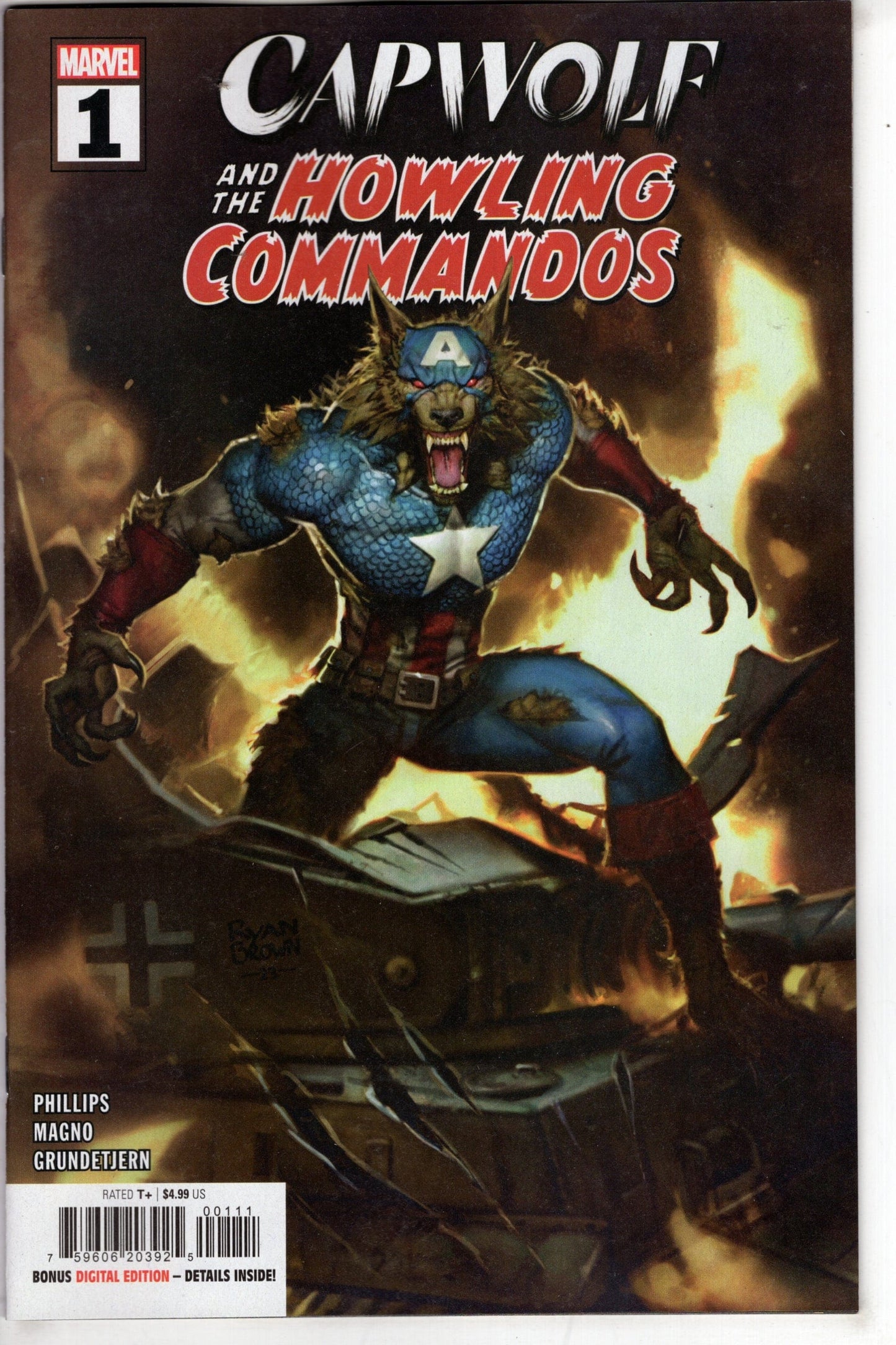 MARVEL PRH COMIC BOOK CAPWOLF HOWLING COMMANDOS #1
