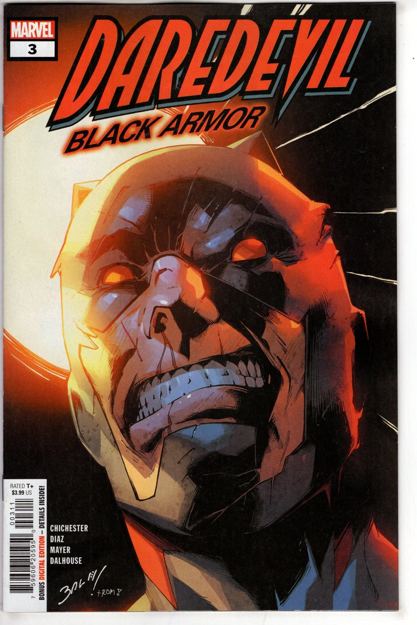 MARVEL PRH COMIC BOOK DAREDEVIL BLACK ARMOR #3