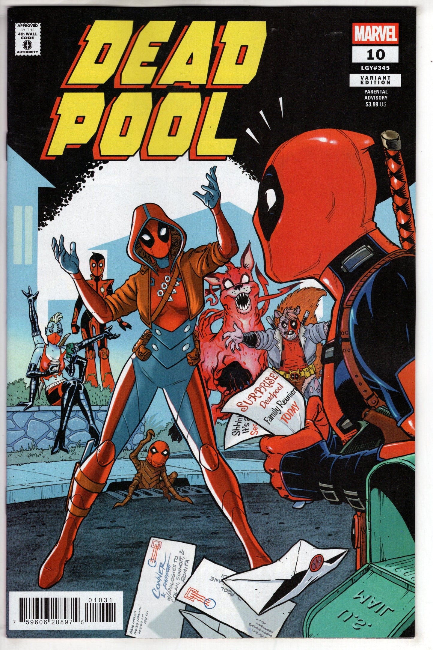 MARVEL PRH COMIC BOOK Deadpool #10 Amanda Conner Homage Variant