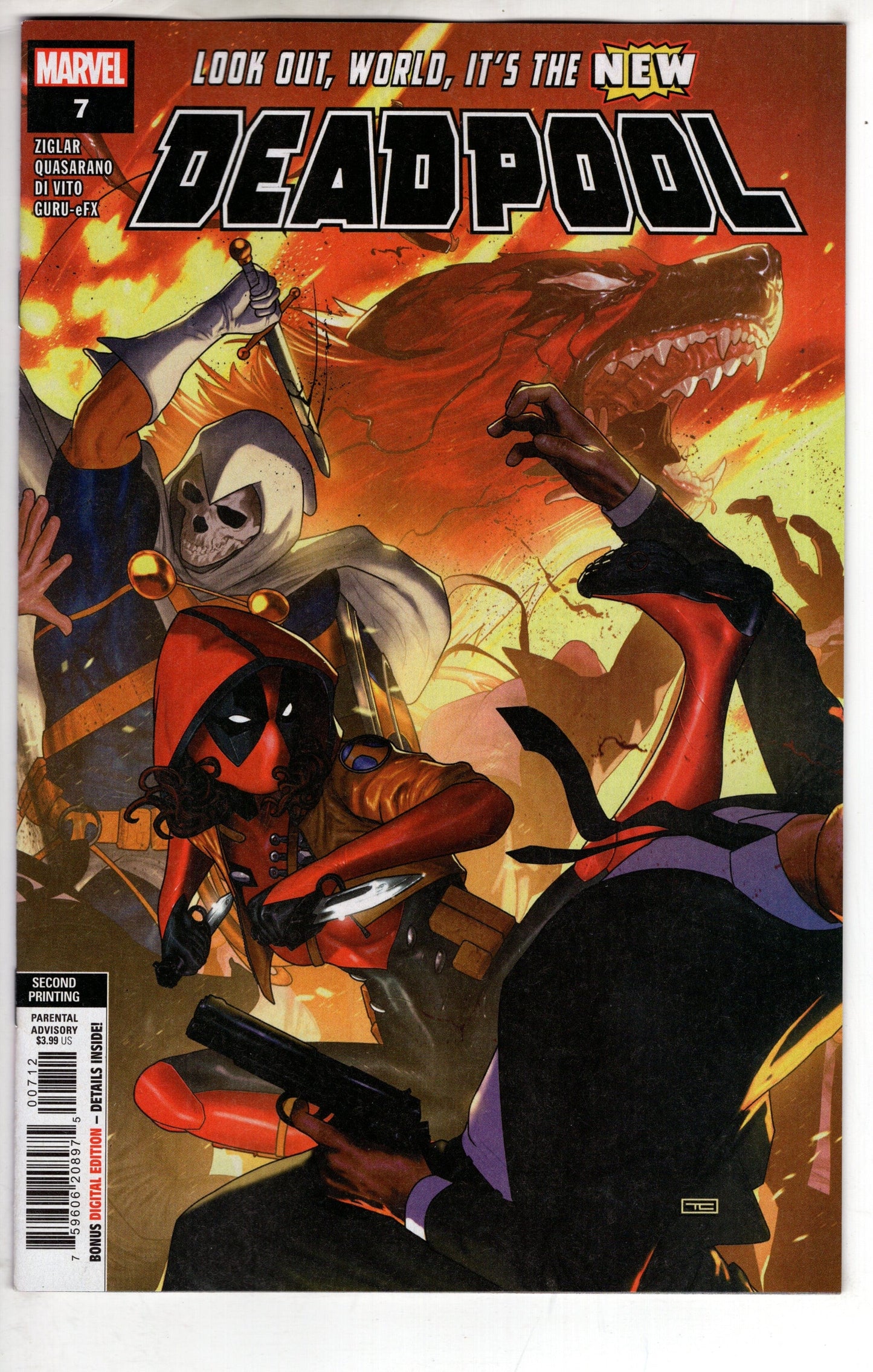 MARVEL PRH COMIC BOOK DEADPOOL #7 2ND PTG TAURIN CLARKE VAR
