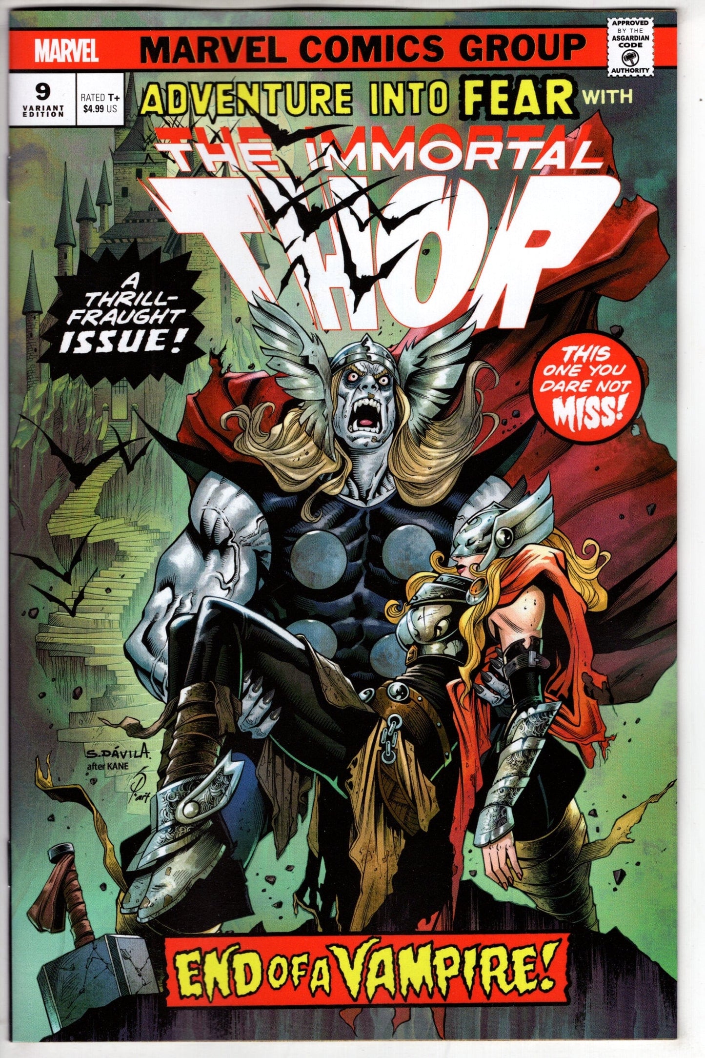 MARVEL PRH COMIC BOOK IMMORTAL THOR #9 SERGIO DAVILA VAMPIRE VAR