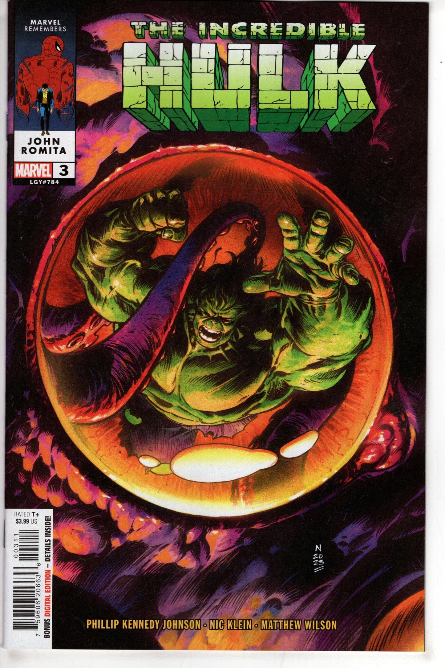 MARVEL PRH COMIC BOOK INCREDIBLE HULK #3