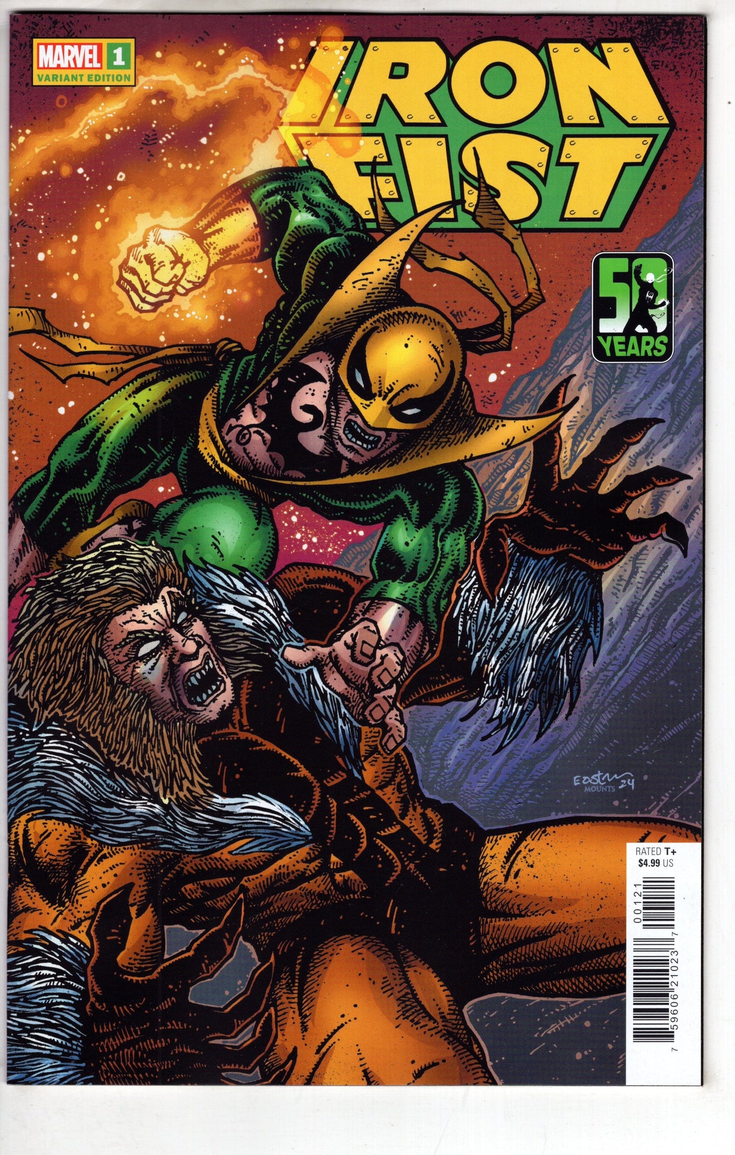 MARVEL PRH COMIC BOOK IRON FIST 50TH ANN SPECIAL #1 KEVIN EASTMAN VAR
