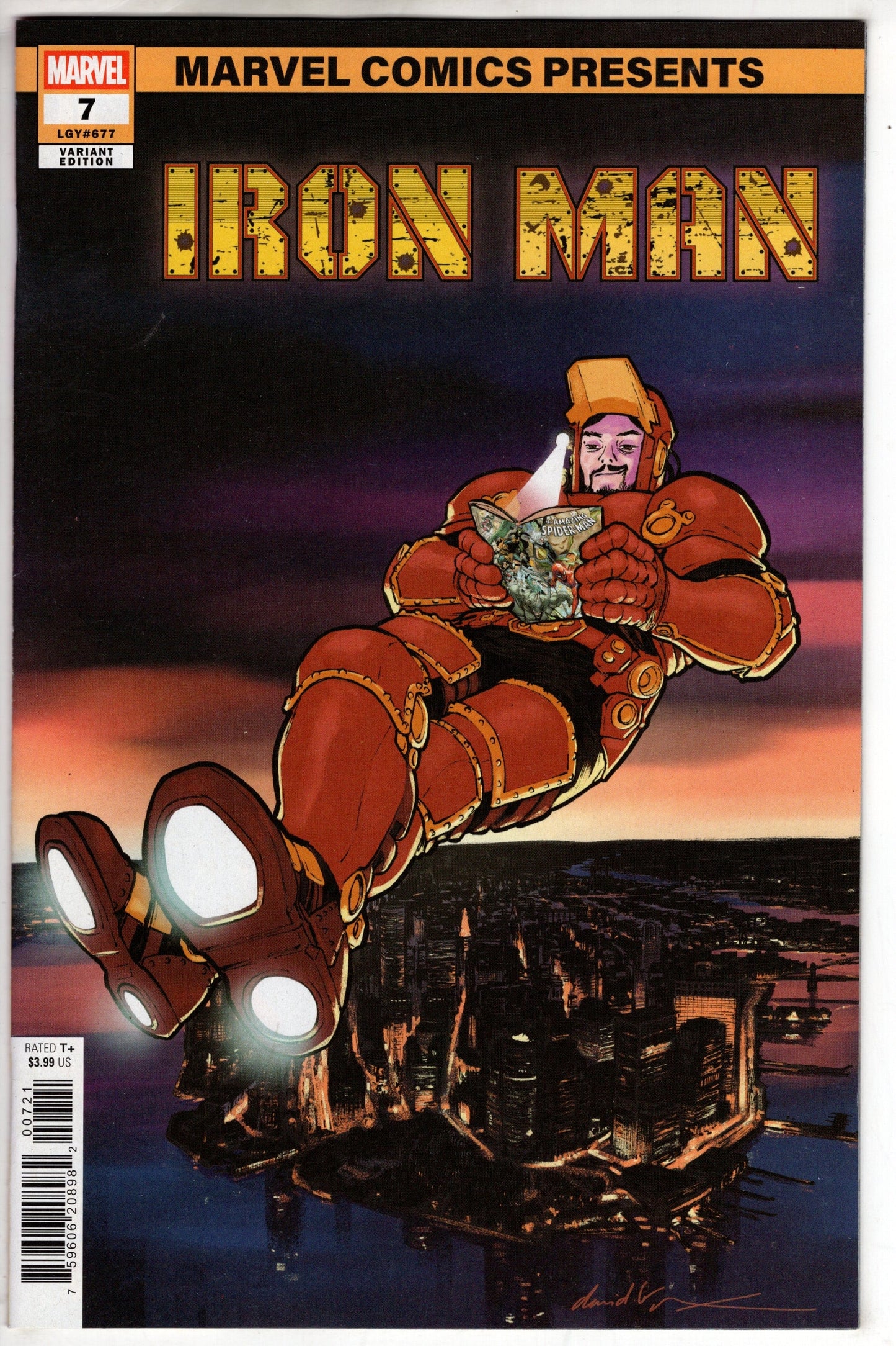 MARVEL PRH COMIC BOOK IRON MAN #7 DAVID LOPEZ MARVEL COMICS PRESENTS VAR