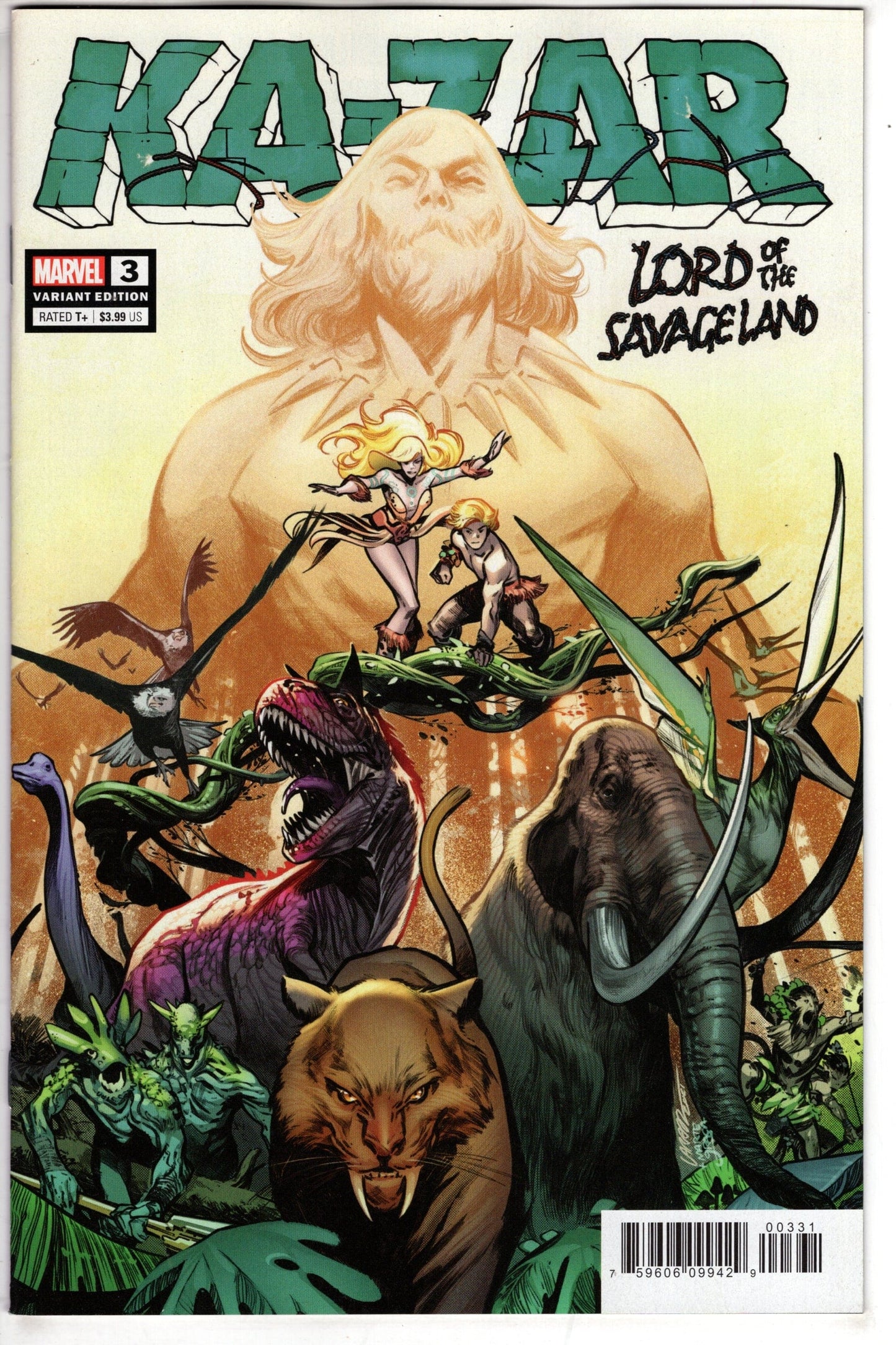 MARVEL PRH COMIC BOOK KA-ZAR LORD SAVAGE LAND #3 (OF 5) LARRAZ VAR
