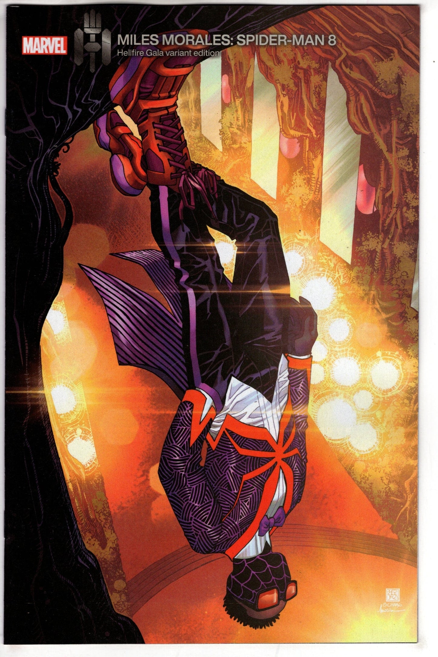 MARVEL PRH COMIC BOOK MILES MORALES SPIDER-MAN #8 BERNARD CHANG HELLFIRE GALA VAR