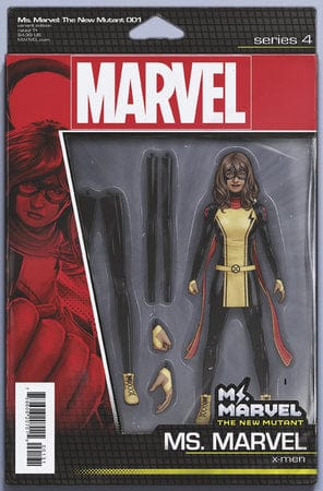 MARVEL PRH COMIC BOOK MS MS. MARVEL: THE NEW MUTANT 1 JOHN TYLER CHRISTOPHER ACTION FIGURE VARIANT (VF/NM)