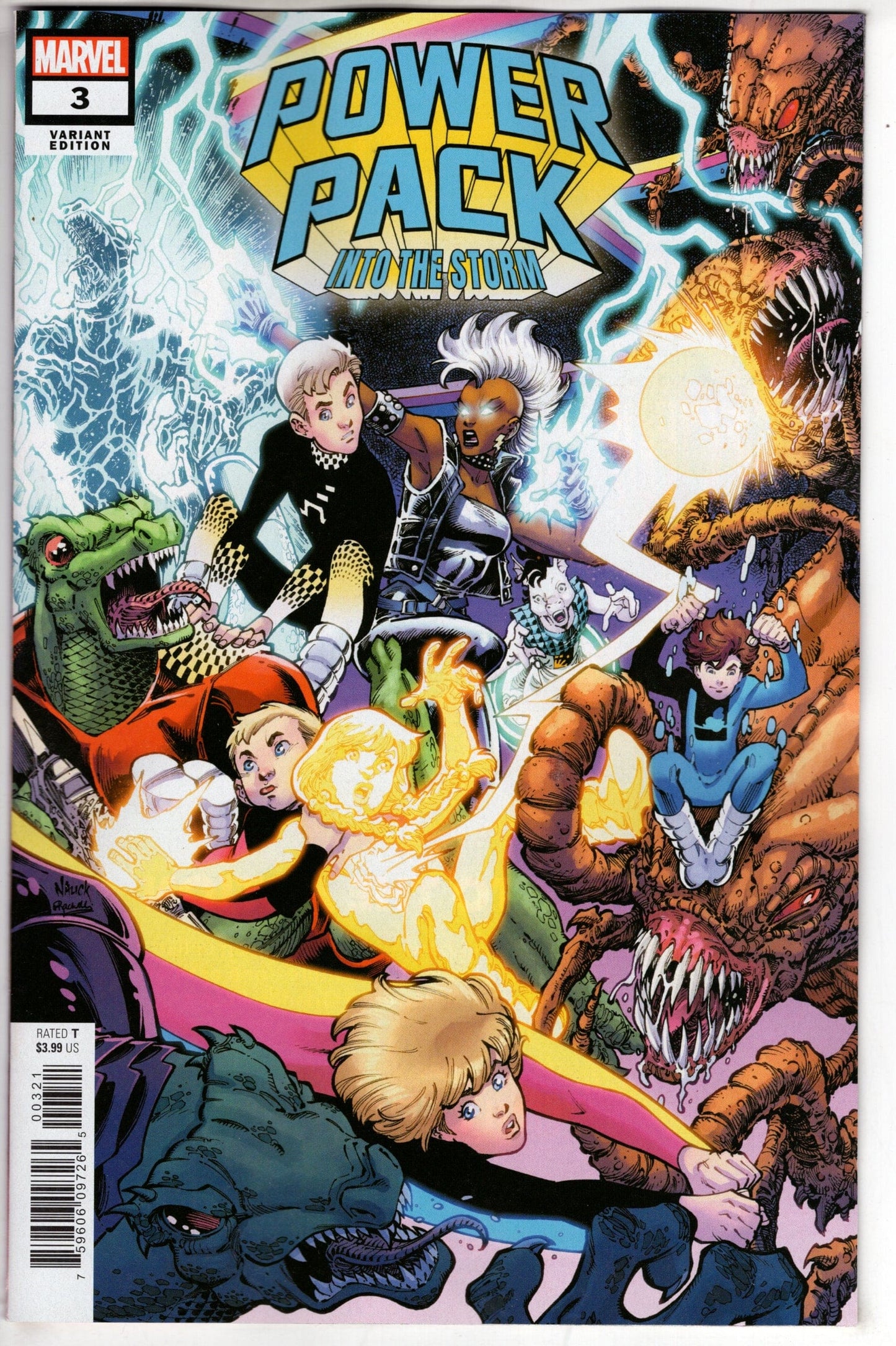 MARVEL PRH COMIC BOOK POWER PACK INTO THE STORM #3 TODD NAUCK VAR