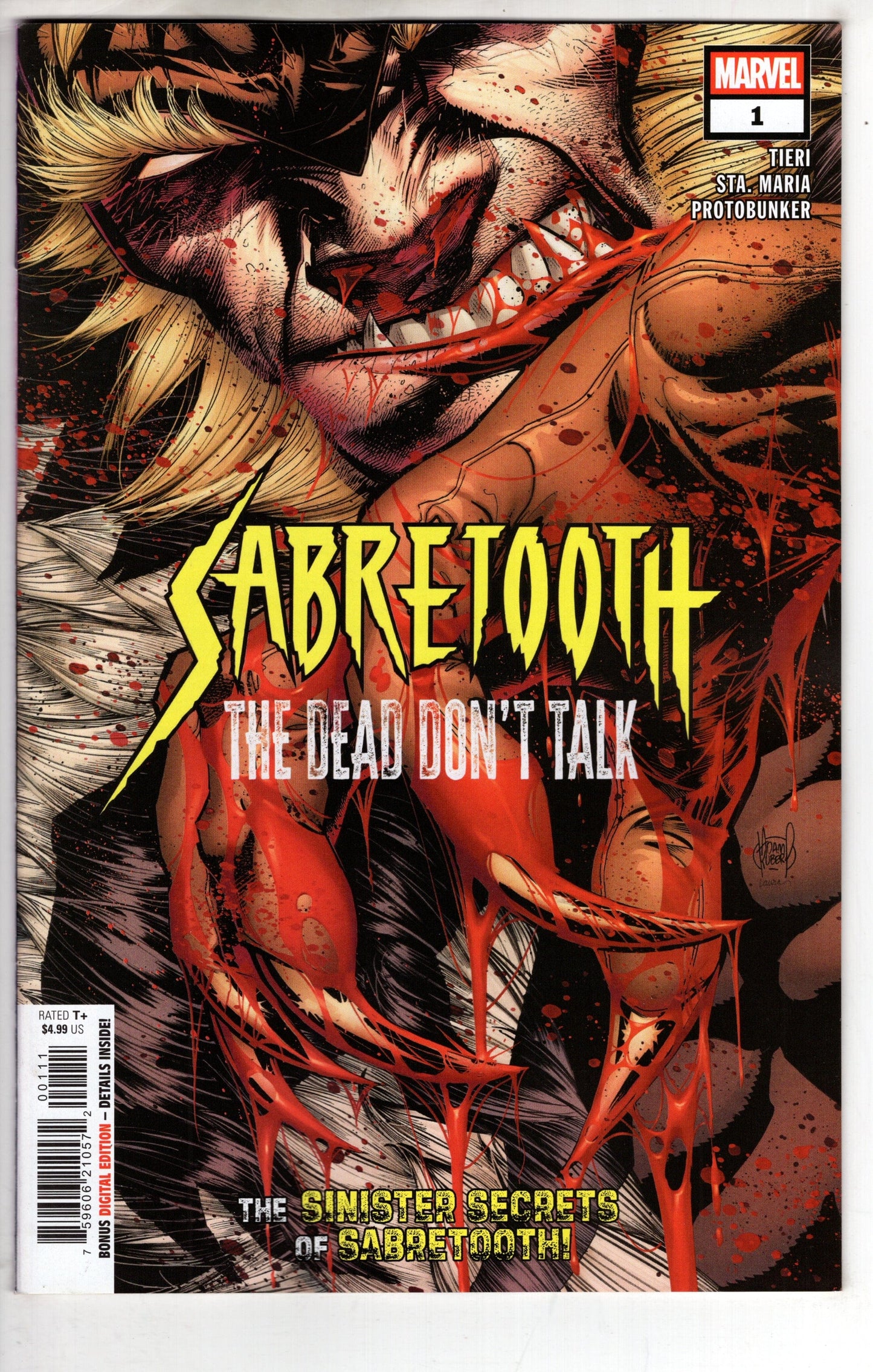 MARVEL PRH COMIC BOOK Sabretooth: The Dead Don'T Talk #1 Comic Book