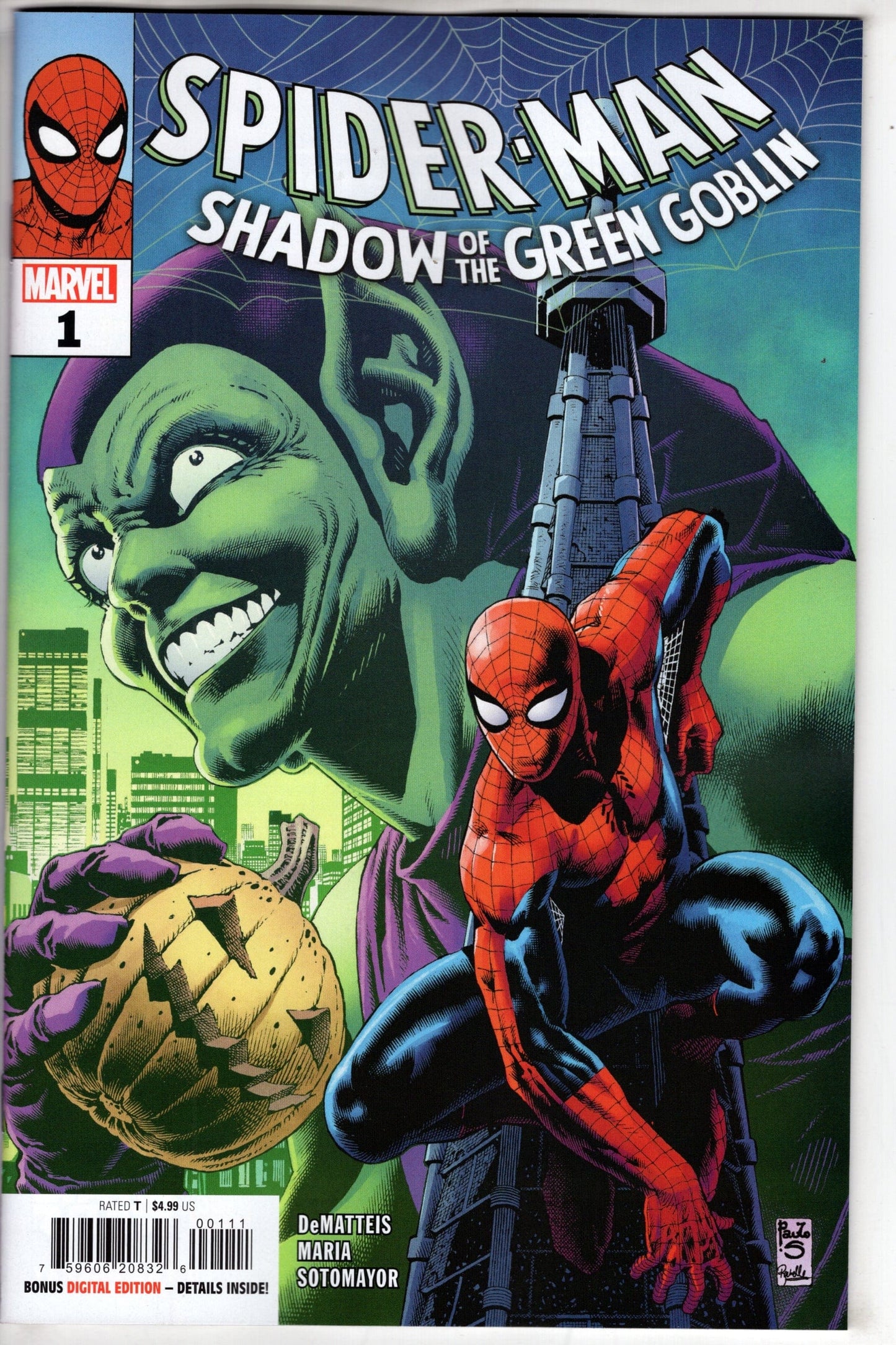 MARVEL PRH COMIC BOOK SPIDER-MAN SHADOW OF GREEN GOBLIN #1