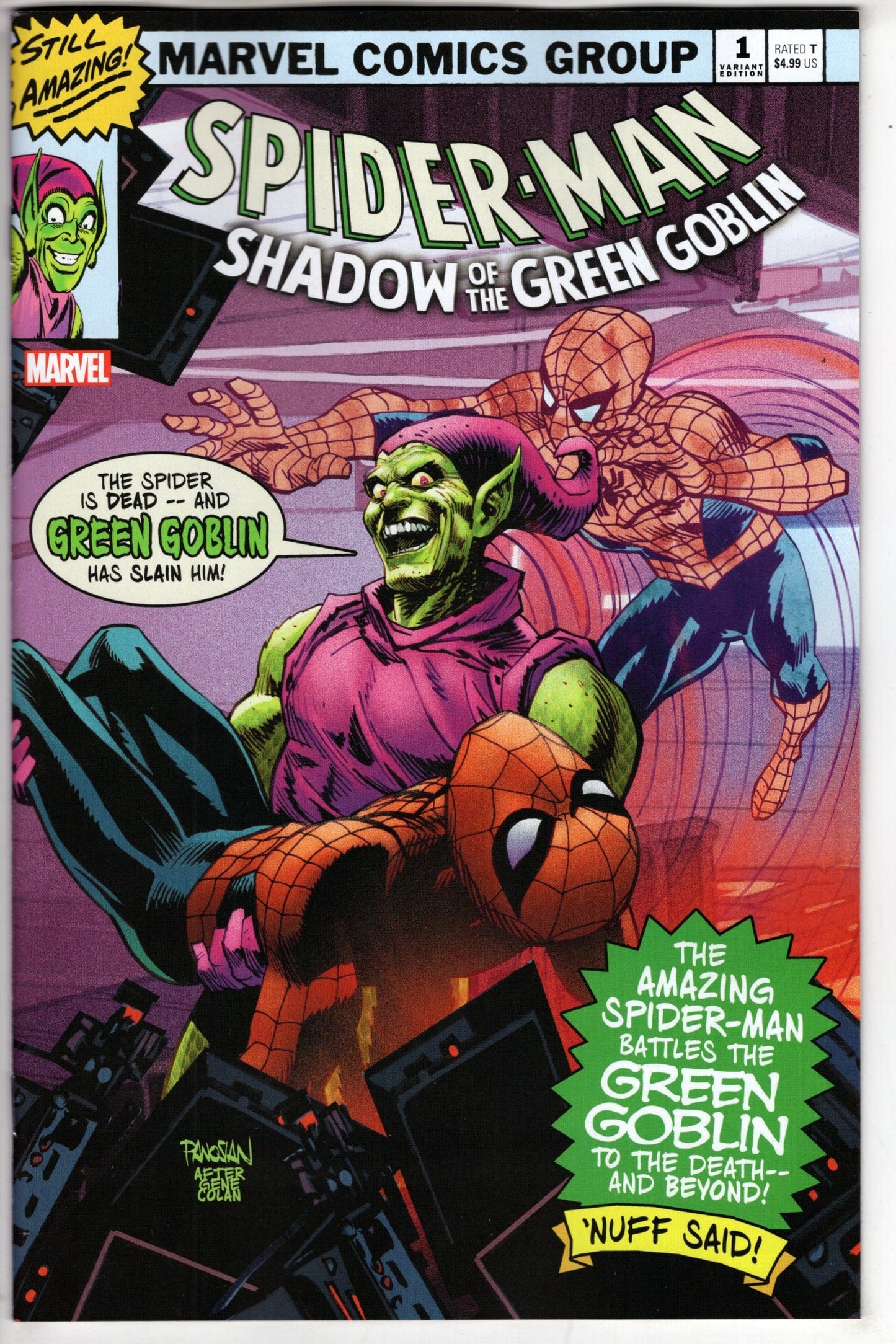 MARVEL PRH COMIC BOOK SPIDER-MAN SHADOW OF GREEN GOBLIN #1 PANOSIAN VAMPIRE VAR