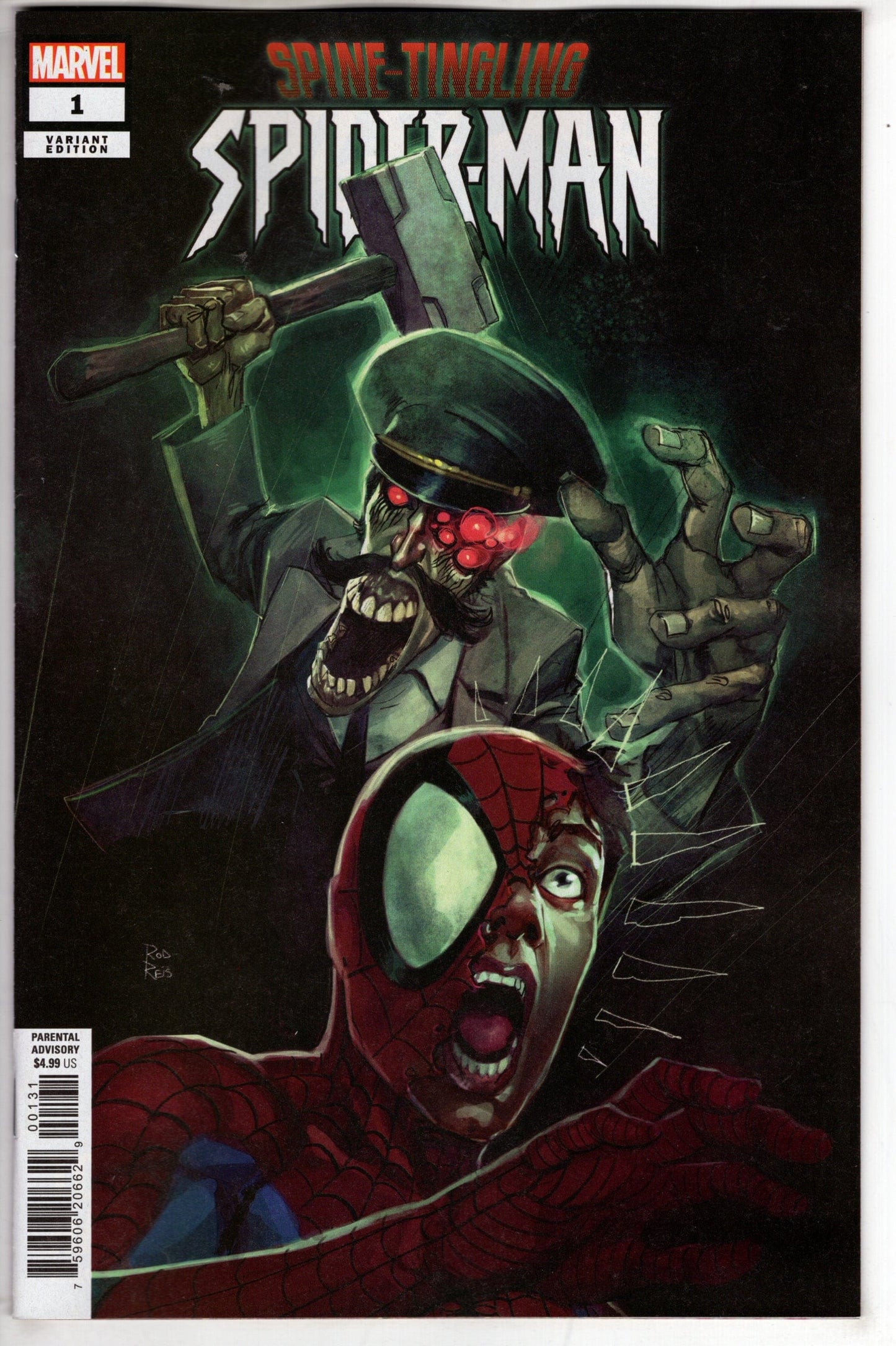 MARVEL PRH COMIC BOOK SPINE-TINGLING SPIDER-MAN #1 ROD REIS VAR
