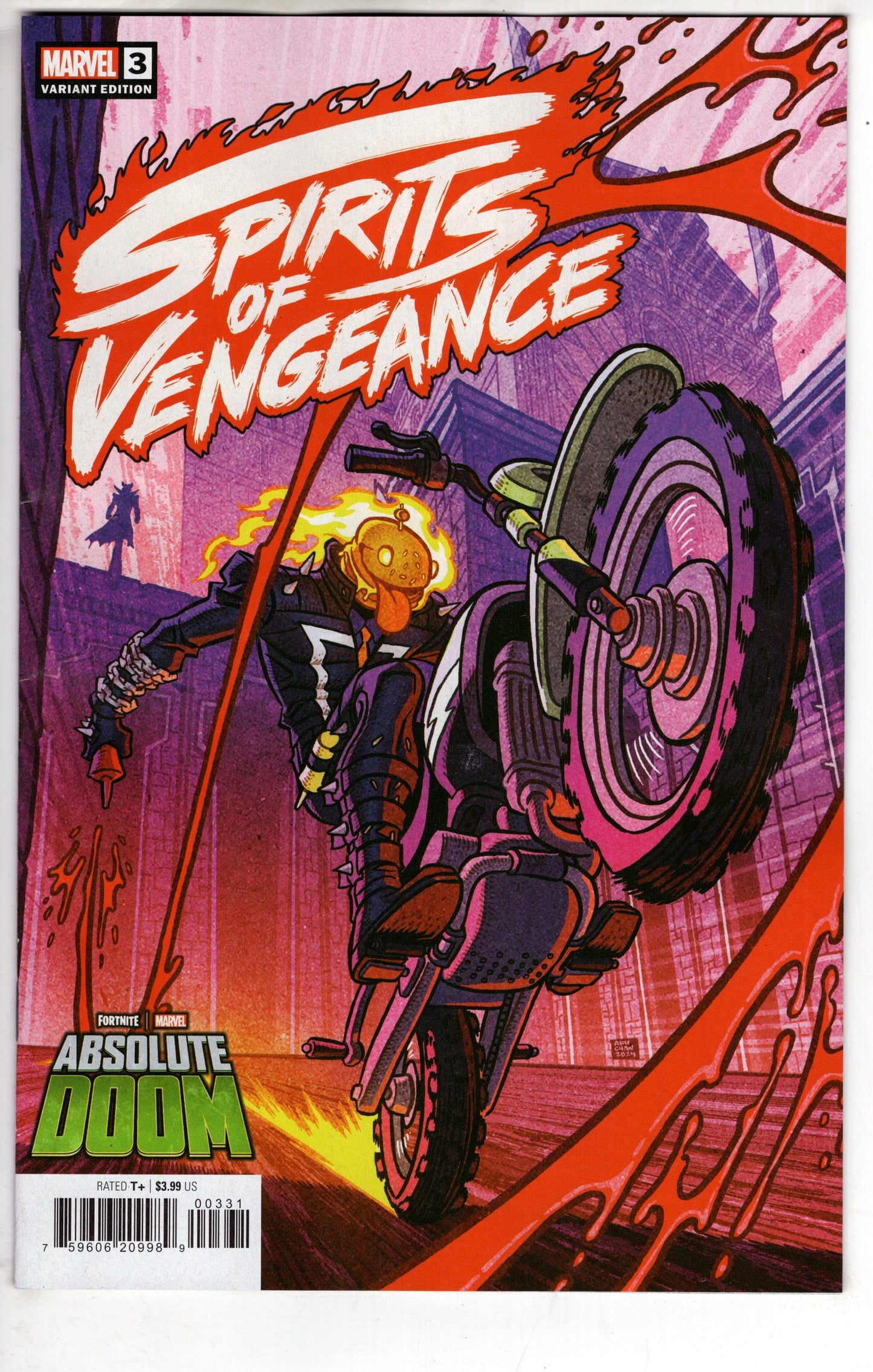 MARVEL PRH COMIC BOOK SPIRITS OF VENGEANCE #3 (OF 5) CHAN FORTNITE GHOST RIDURR