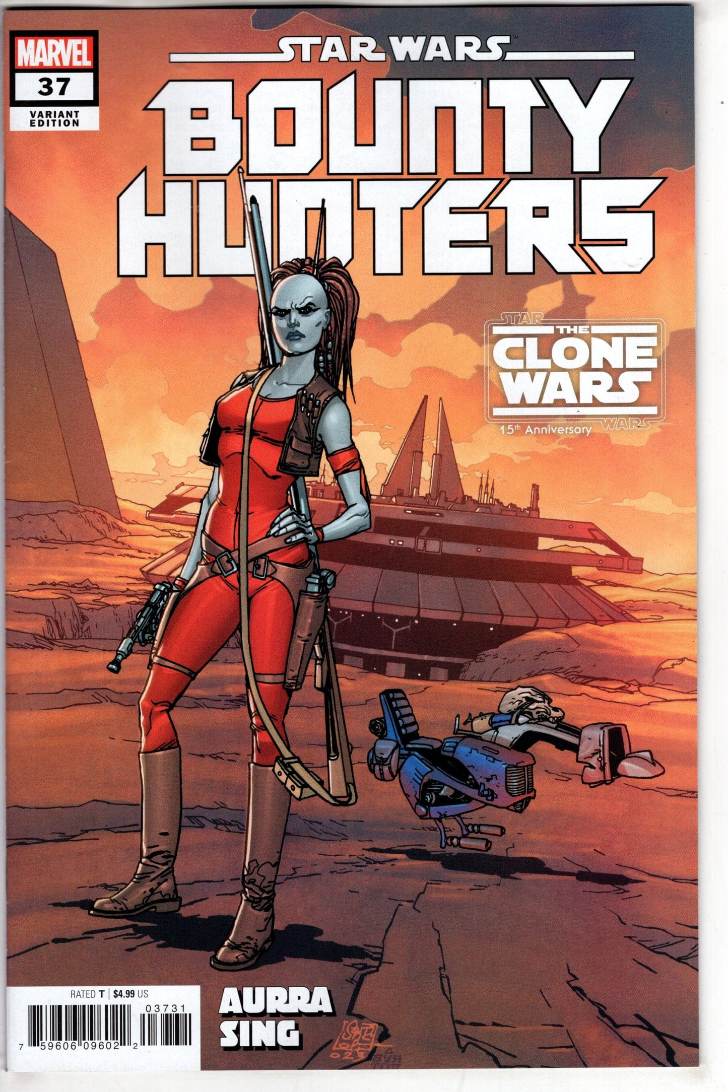 MARVEL PRH COMIC BOOK STAR WARS BOUNTY HUNTERS #37 CLONE WAR 15TH ANN VAR