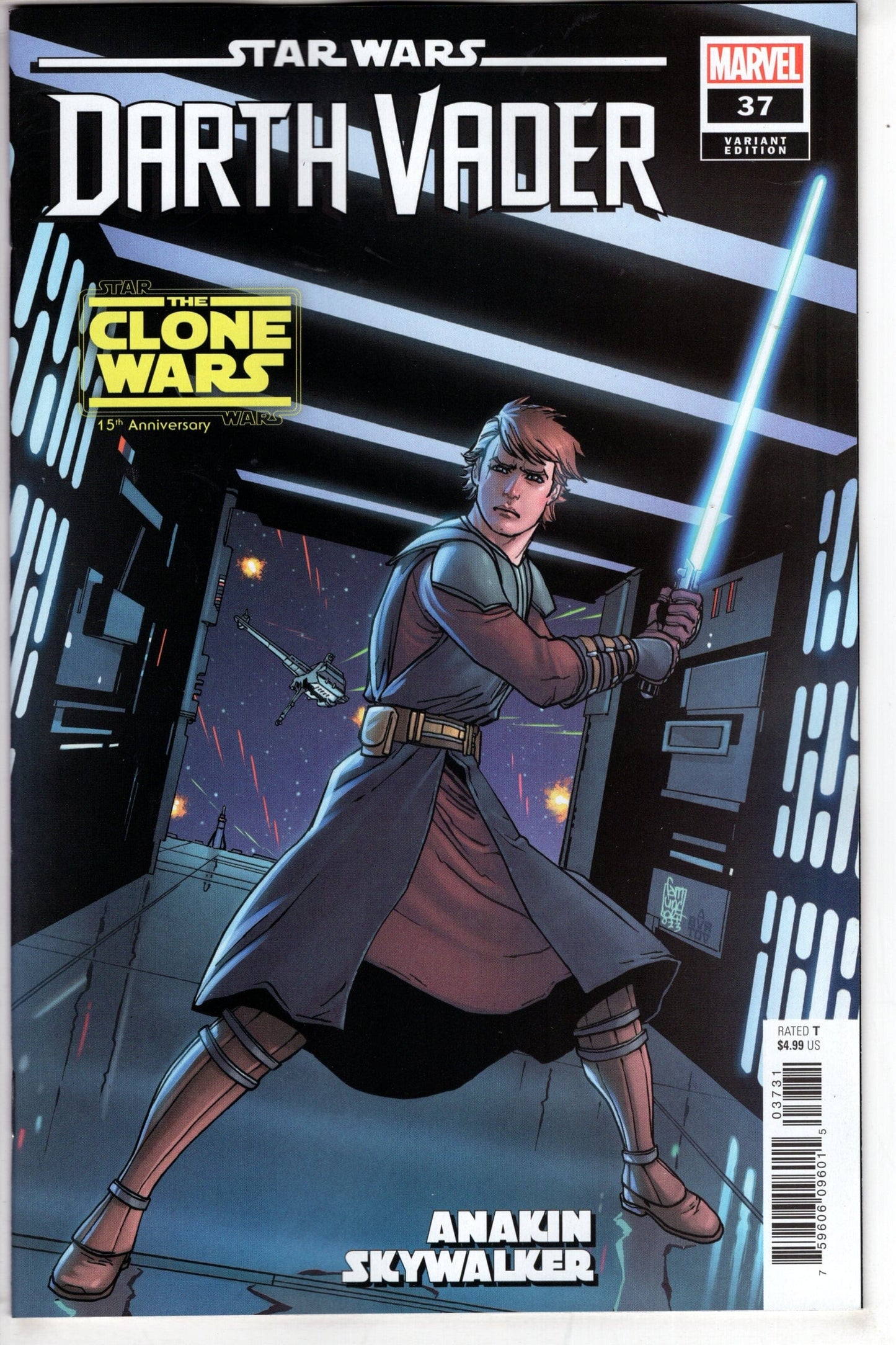 MARVEL PRH COMIC BOOK STAR WARS DARTH VADER #37 ANAKIN CLONE WARS 15TH ANNIV VAR