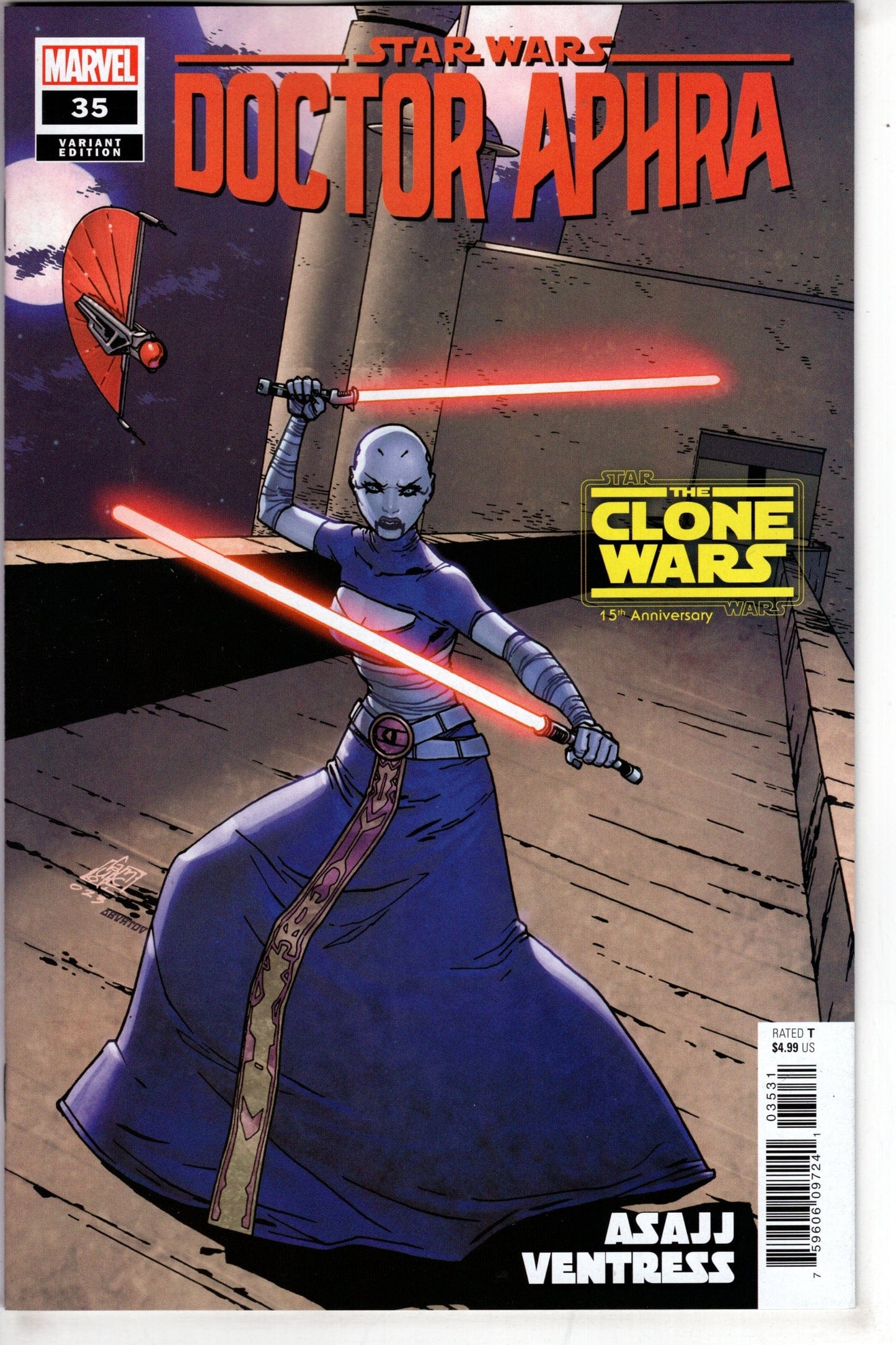 MARVEL PRH COMIC BOOK STAR WARS DOCTOR APHRA #35 VENTRESS CLONE WARS 15TH ANN VAR